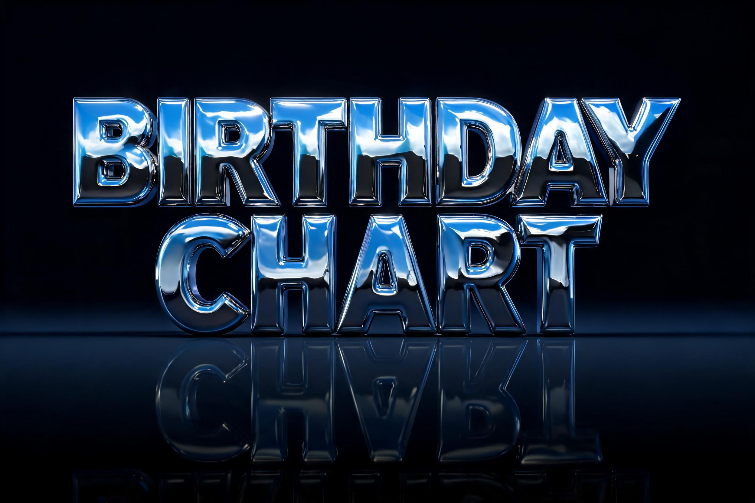 "BIRTHDAY CHART" — Cyberpunk Chrome | AI Text Effect Generator