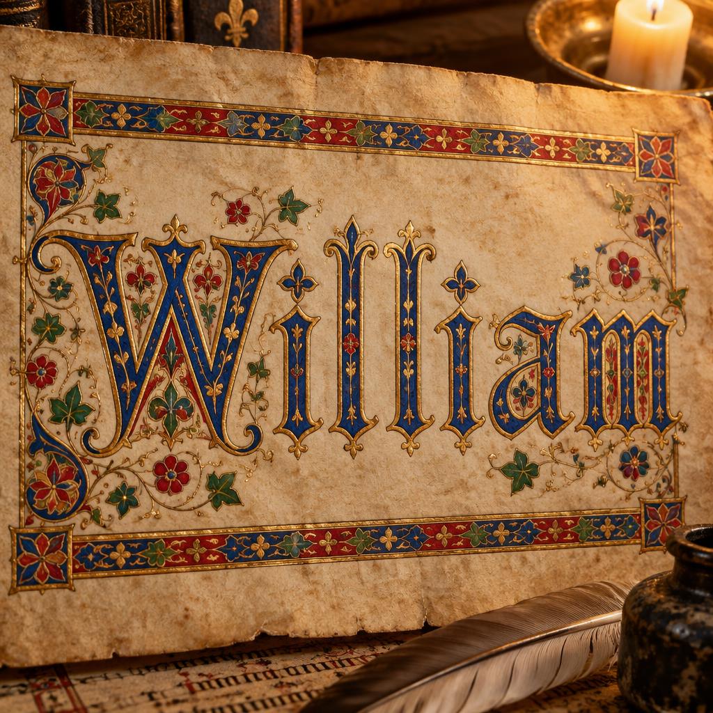"William" — Medieval | AI Text Effect Generator