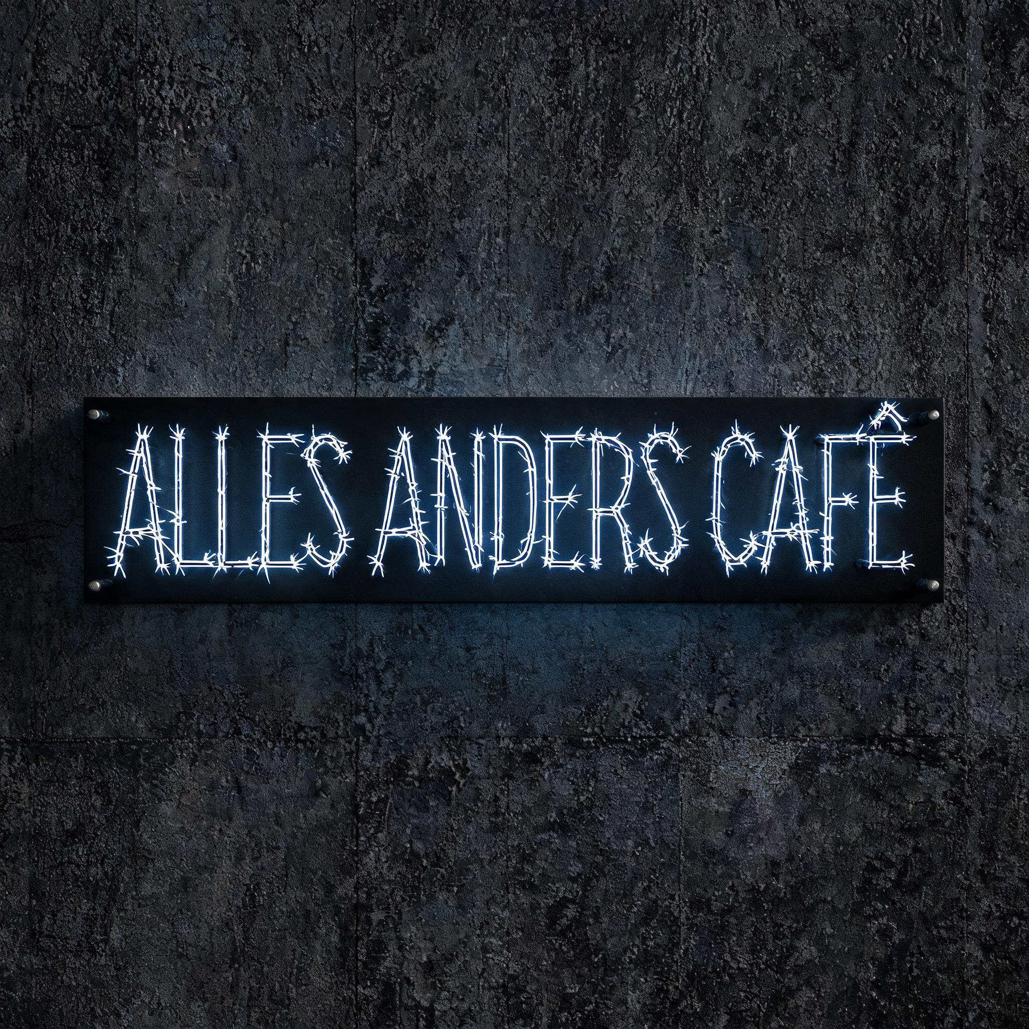 "ALLES ANDERS CAFÉ" — Neon Sign | AI Text Effect Generator