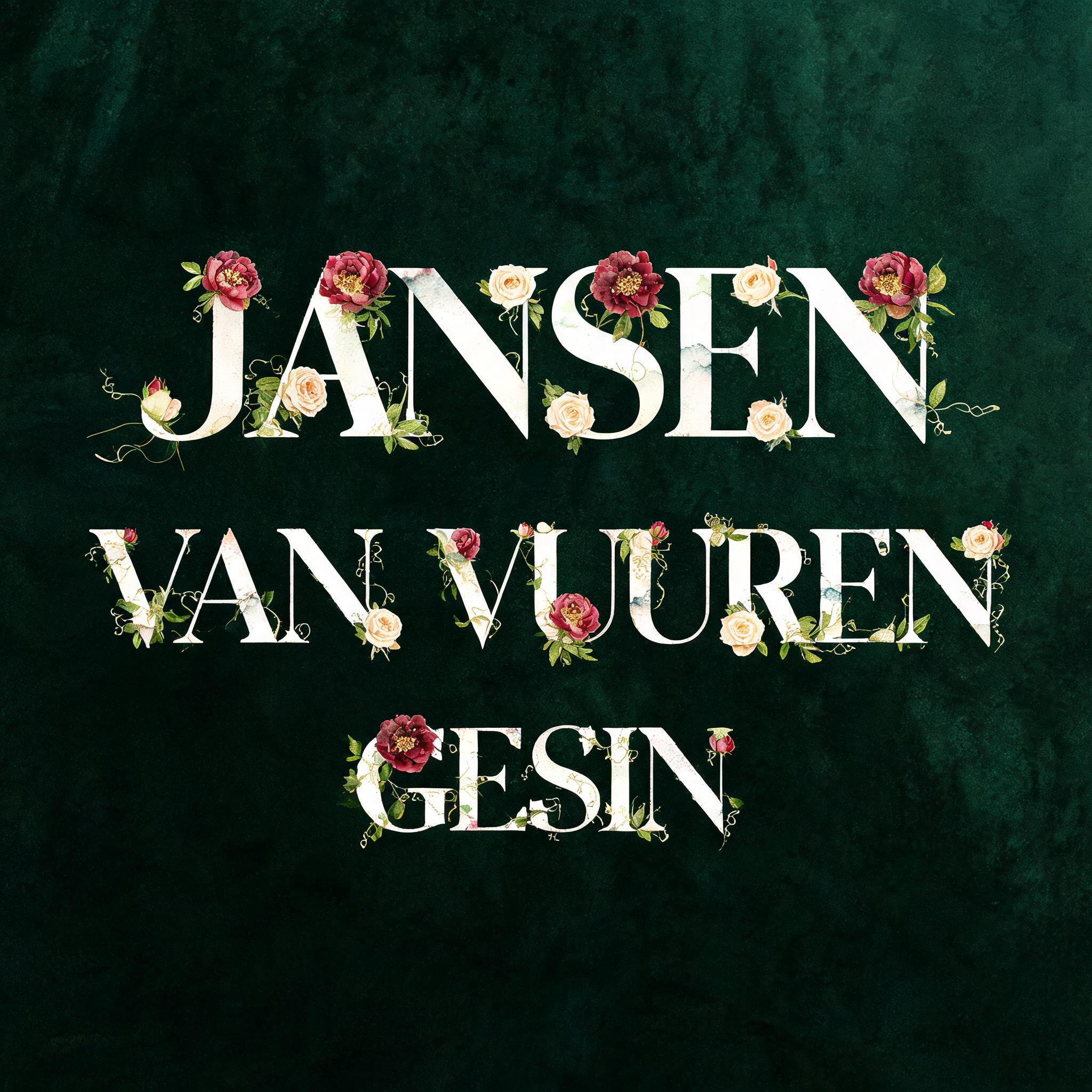 "Jansen
Van Vuuren
Gesin" — Floral | AI Text Effect Generator