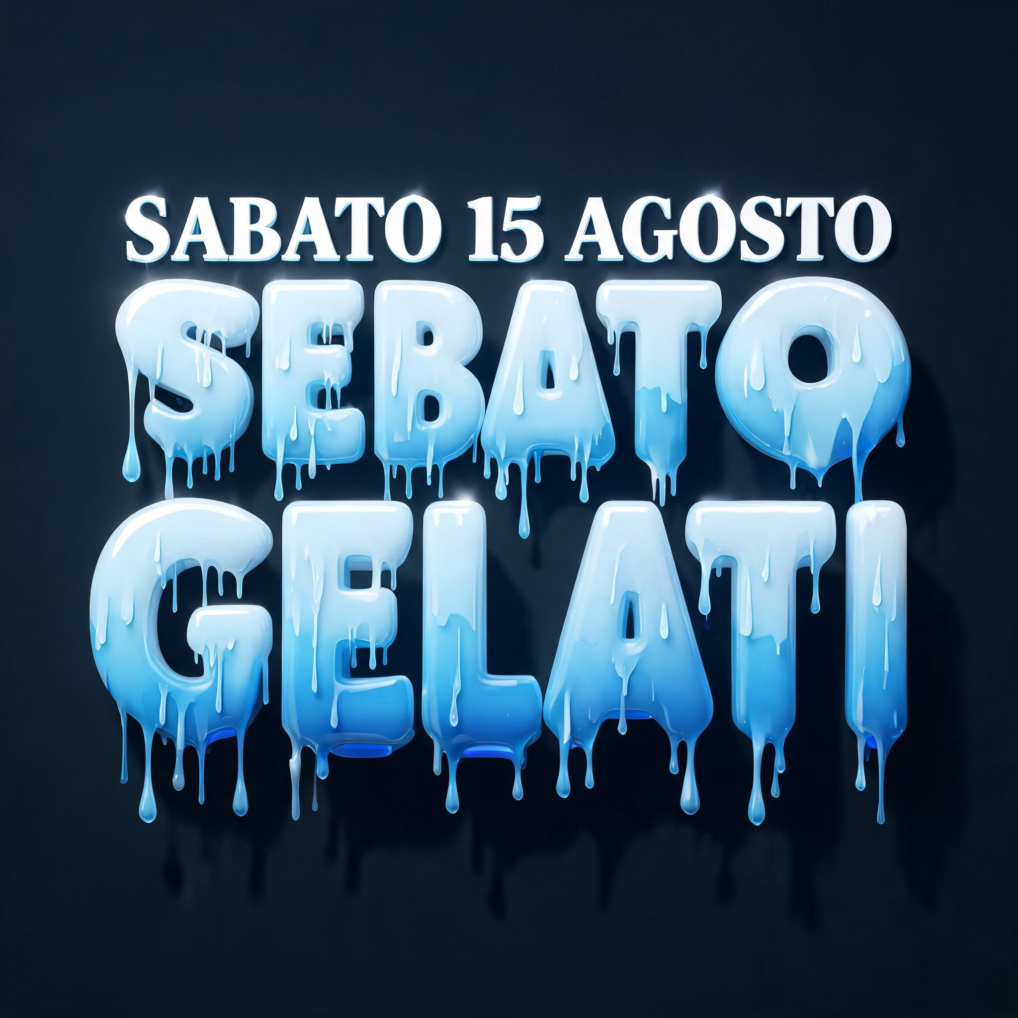 "SABATO 15 AGOSTO GELATI" — Drip Font Melting | AI Text Effect Generator