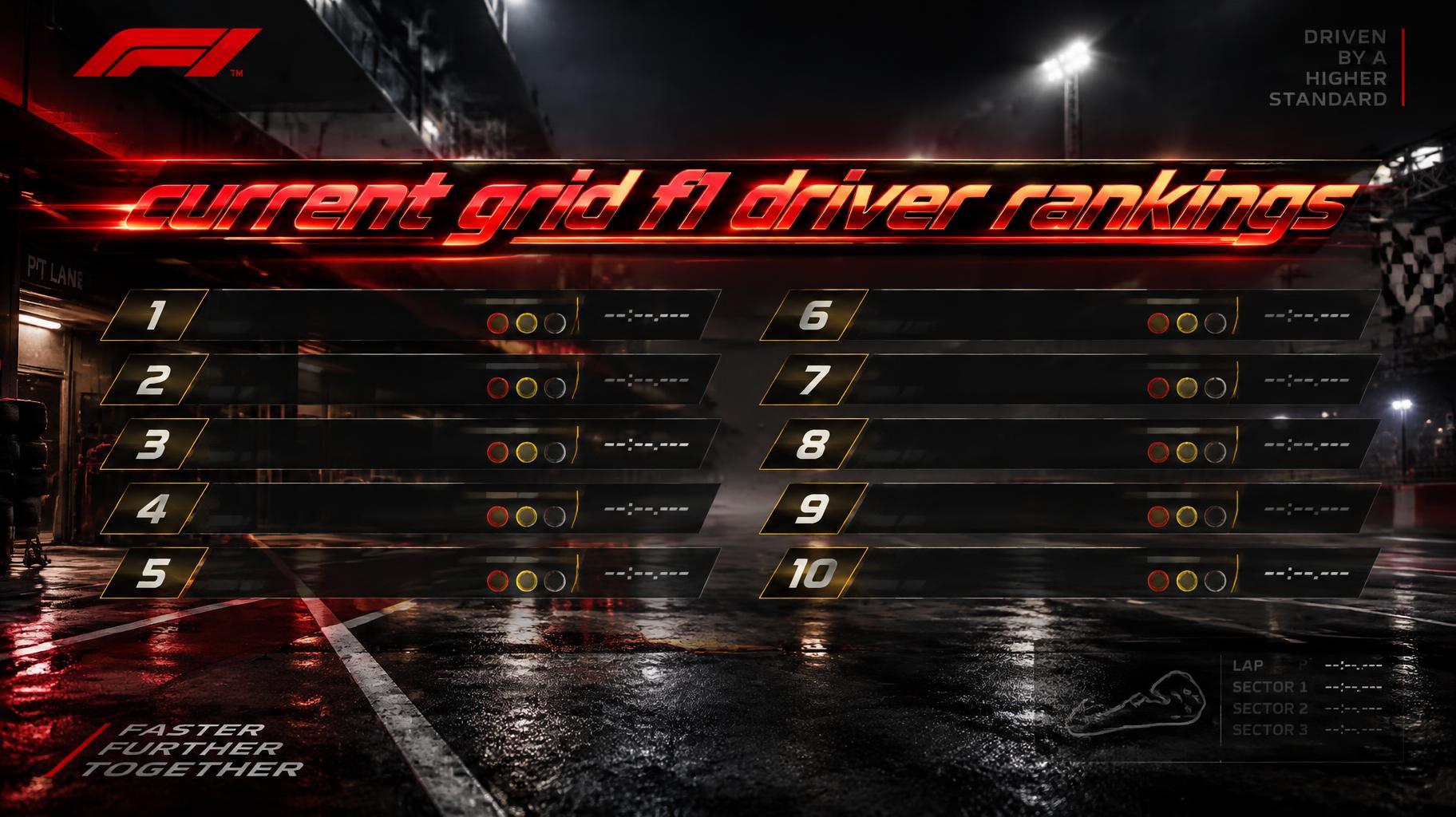 "current grid f1 driver rankings" — Racing | AI Text Effect Generator