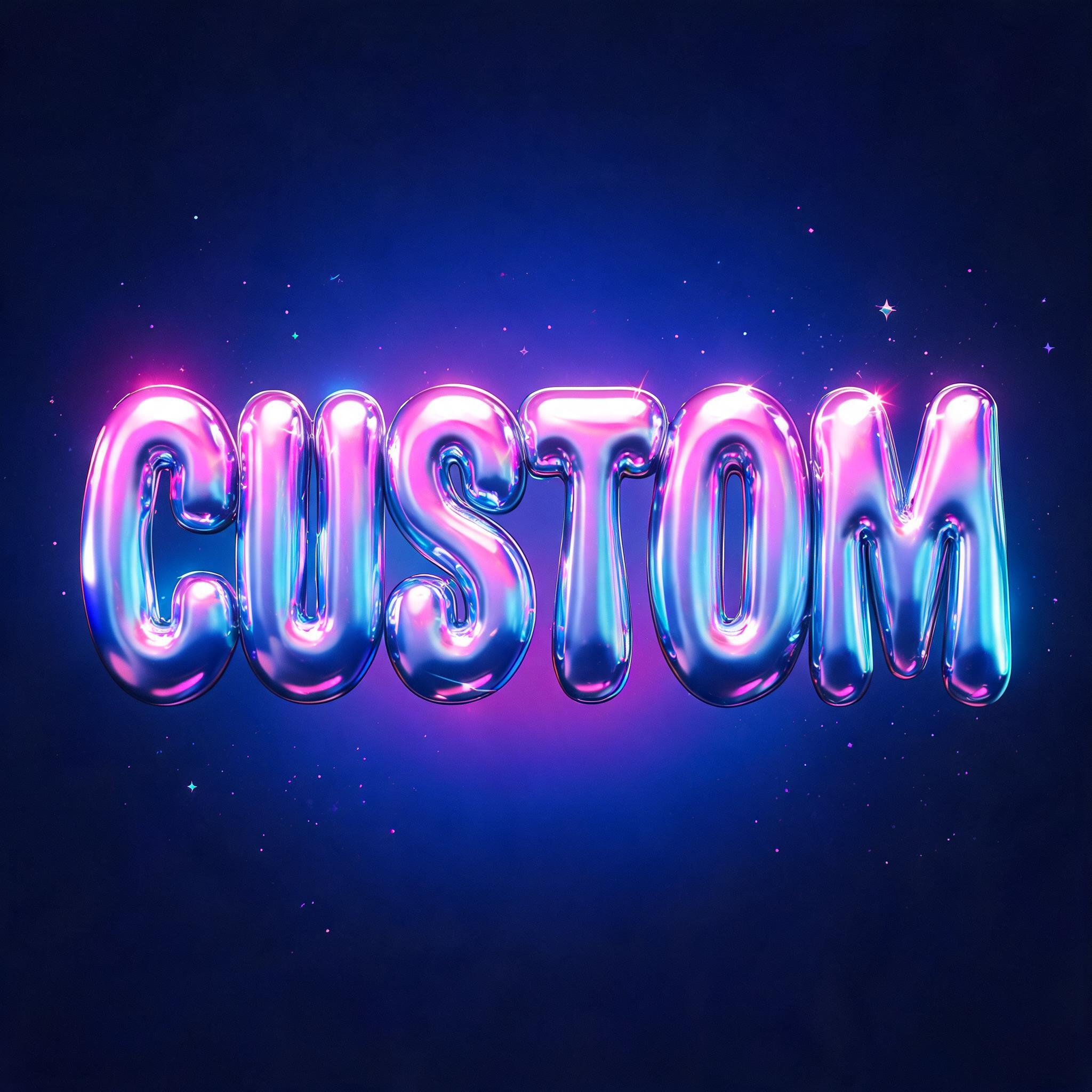 "CUSTOM" — Y2k | AI Text Effect Generator
