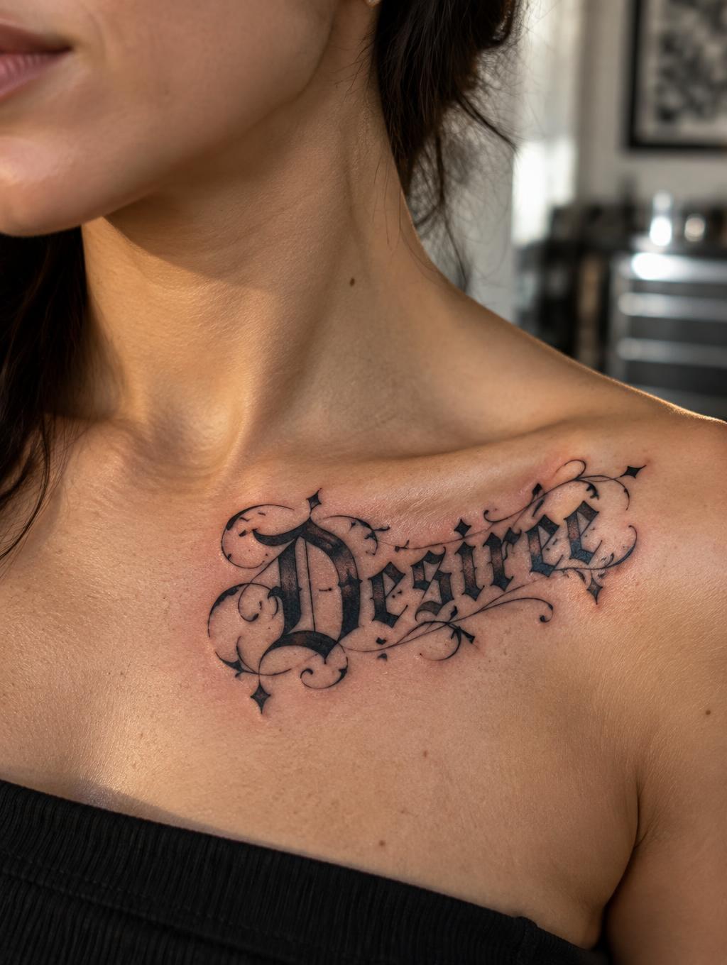 "Desirée" — Tattoo | AI Text Effect Generator