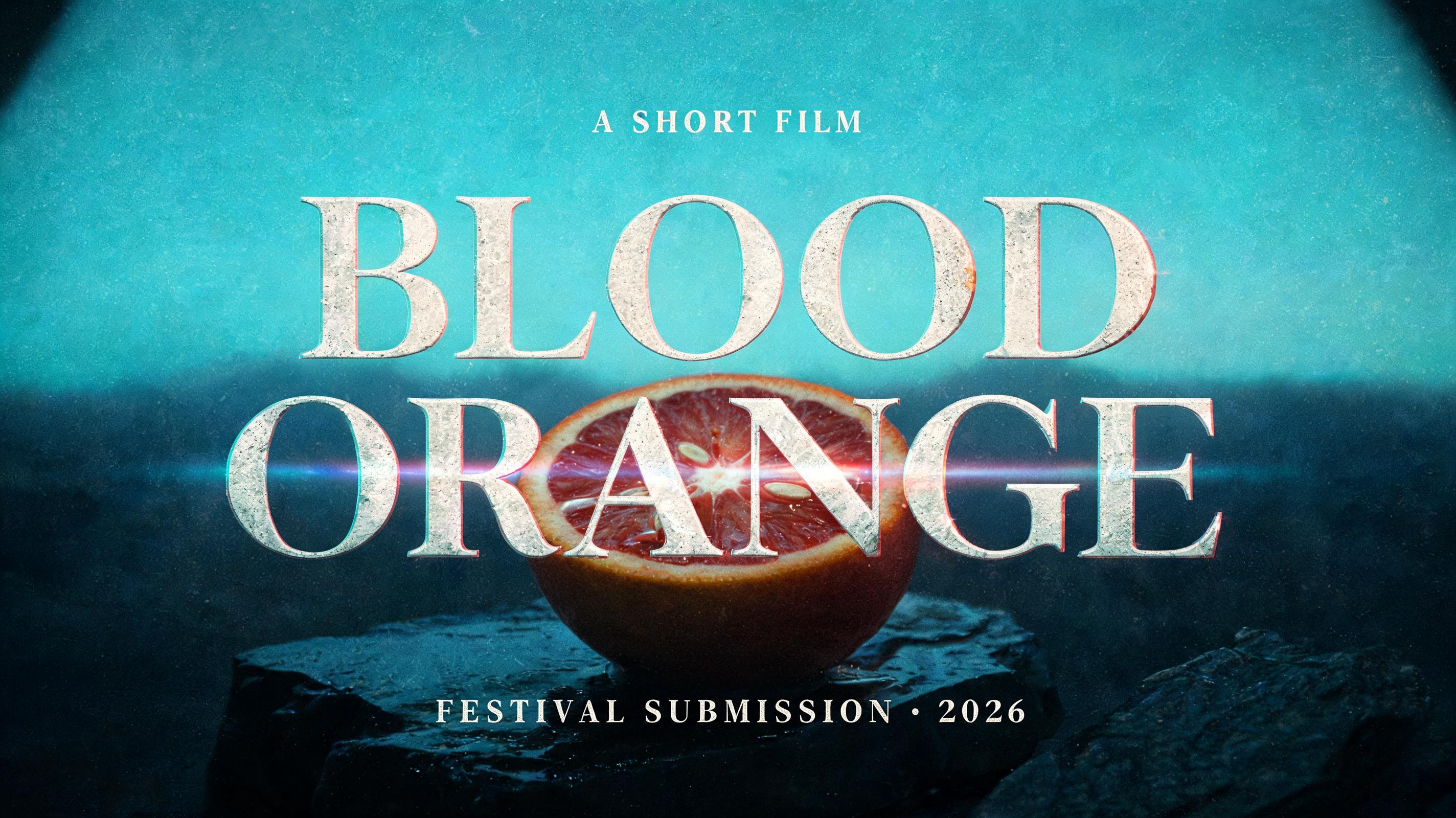 "BLOOD
ORANGE
A SHORT FILM
FESTIVAL SUBMISSION • 2026" — Cinematic Netflix | AI Text Effect Generator