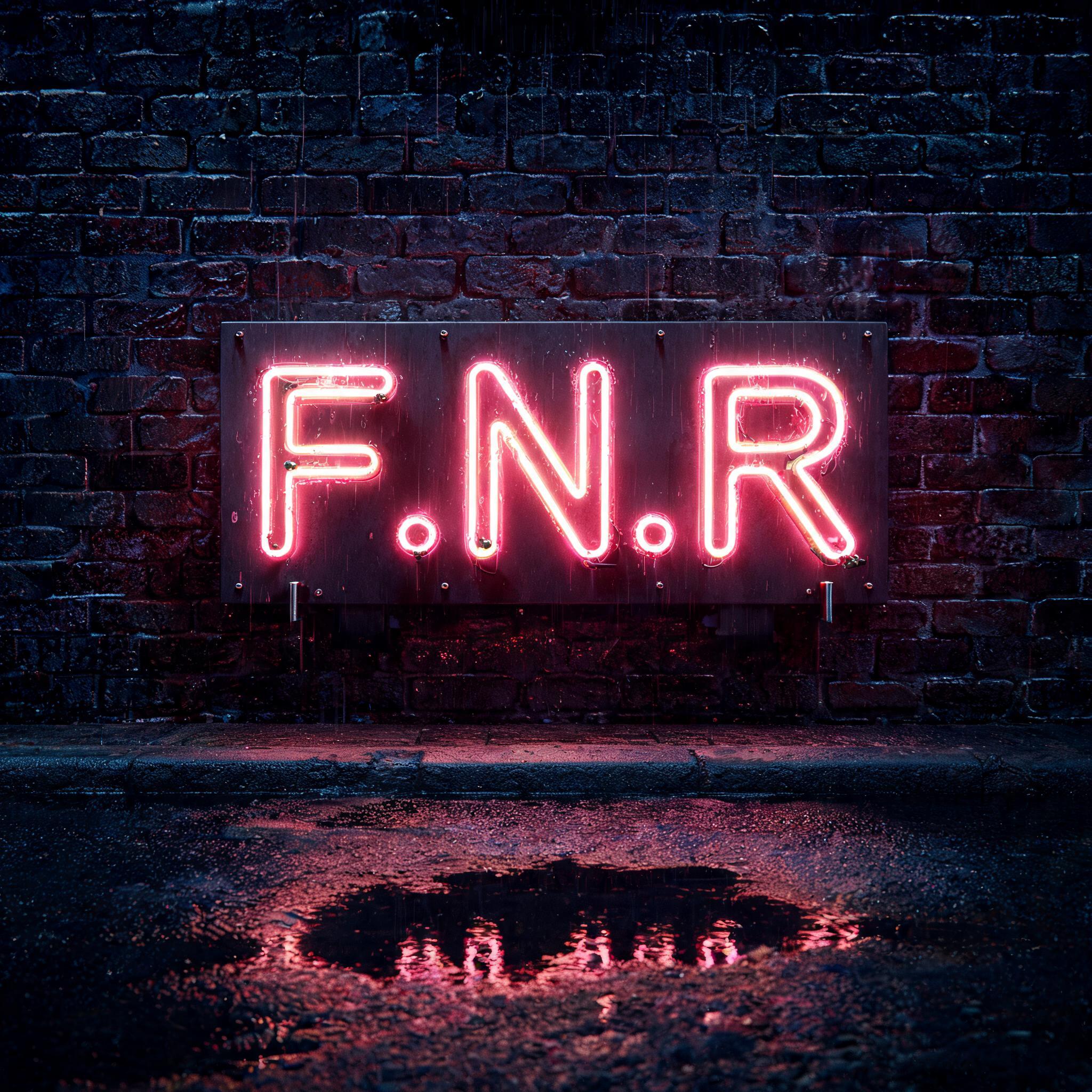 "F.N.R" — Neon Sign | AI Text Effect Generator