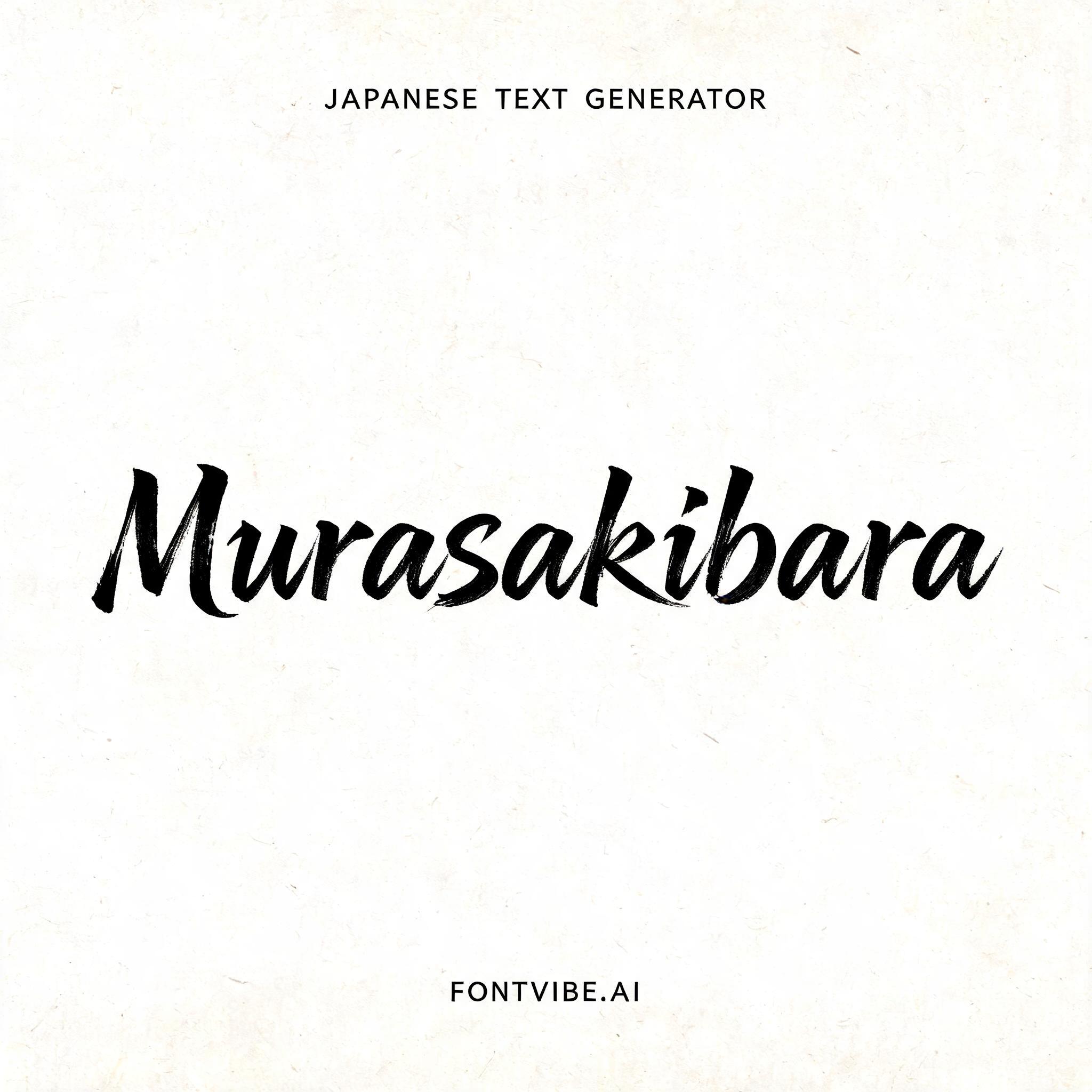 "Murasakibara" — Brush Japanese Ink | AI Text Effect Generator