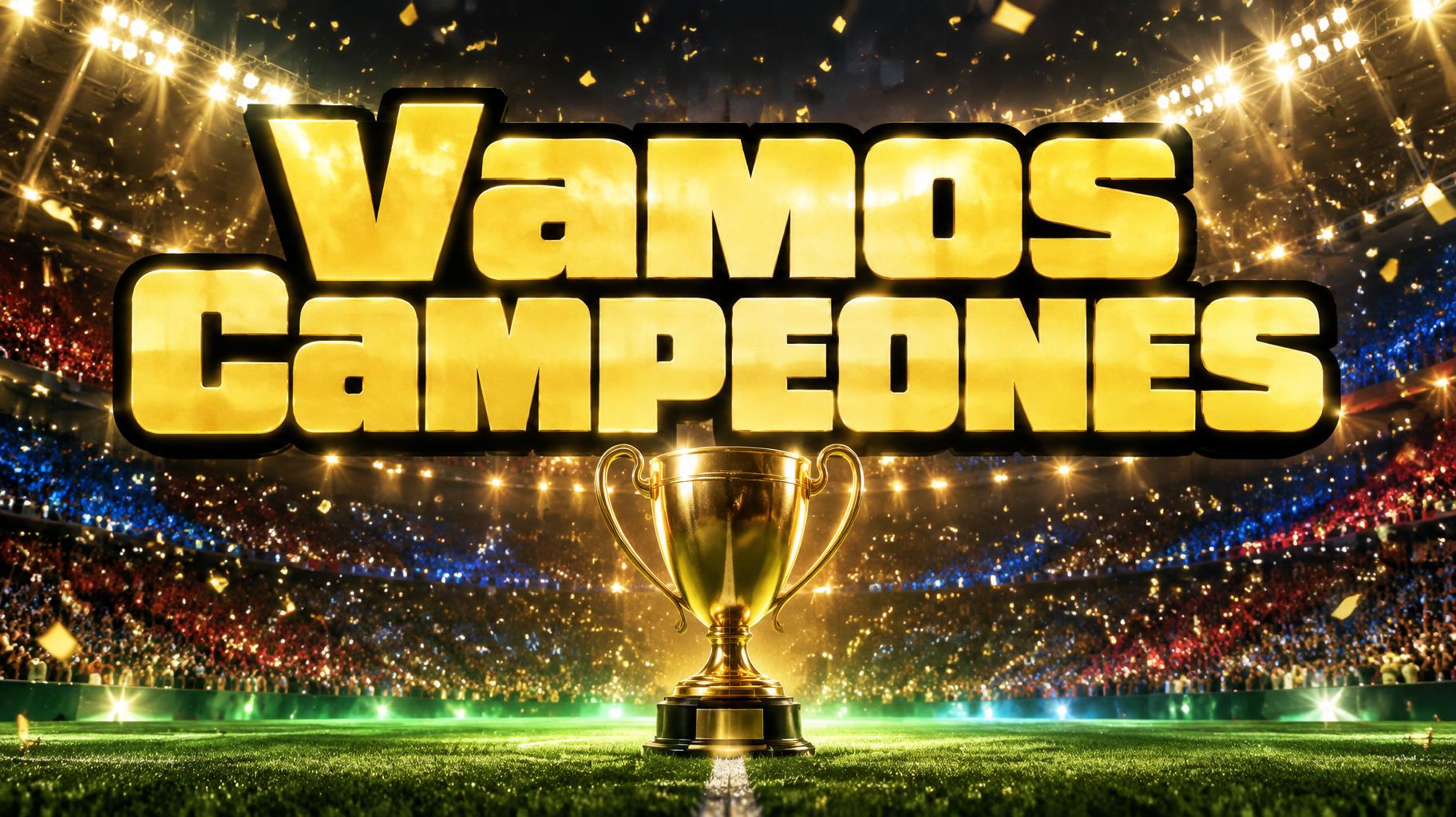 "Vamos Campeones" — Sports Football | AI Text Effect Generator