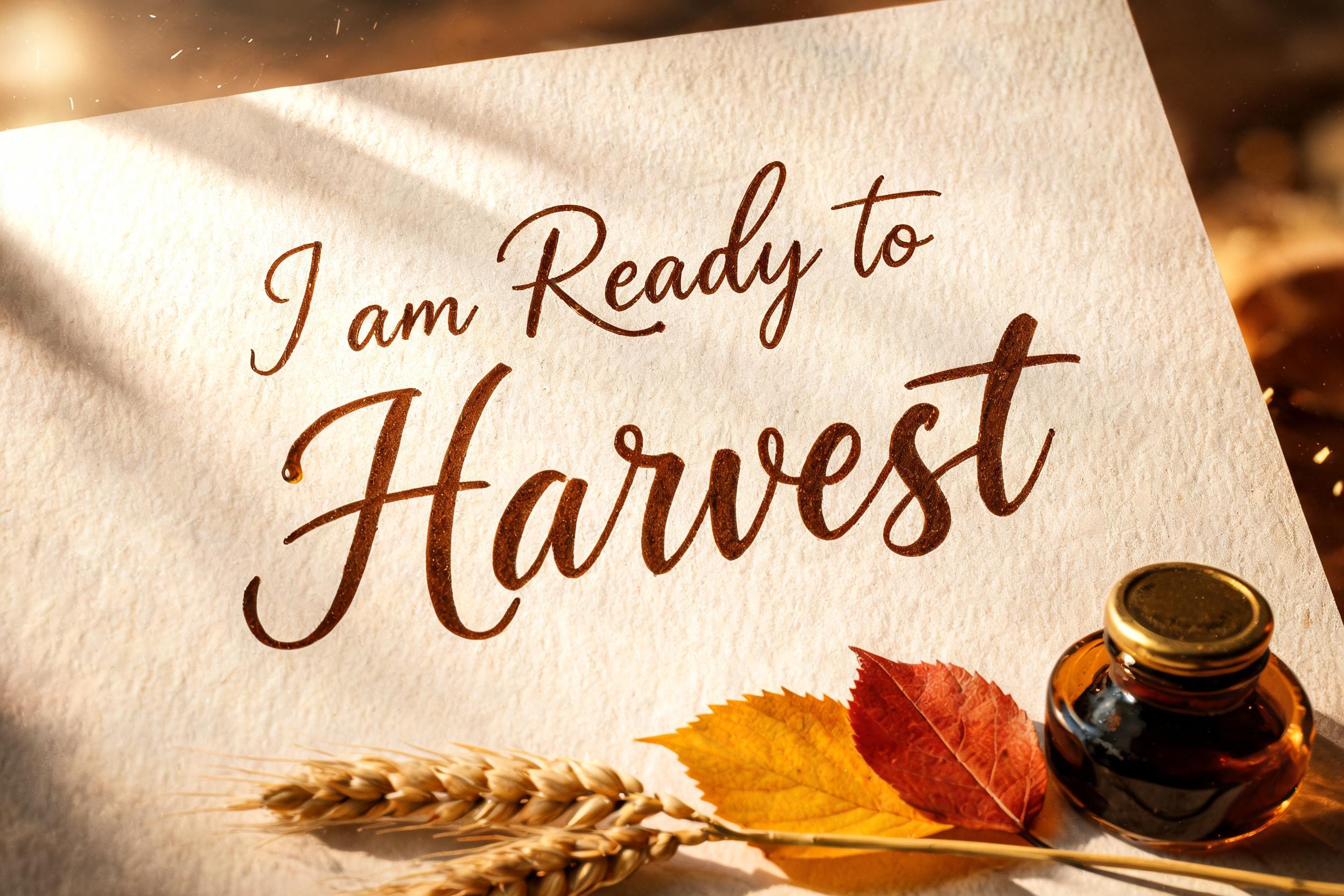 "I am Ready to  Harvest " — Handwritten Script | AI Text Effect Generator