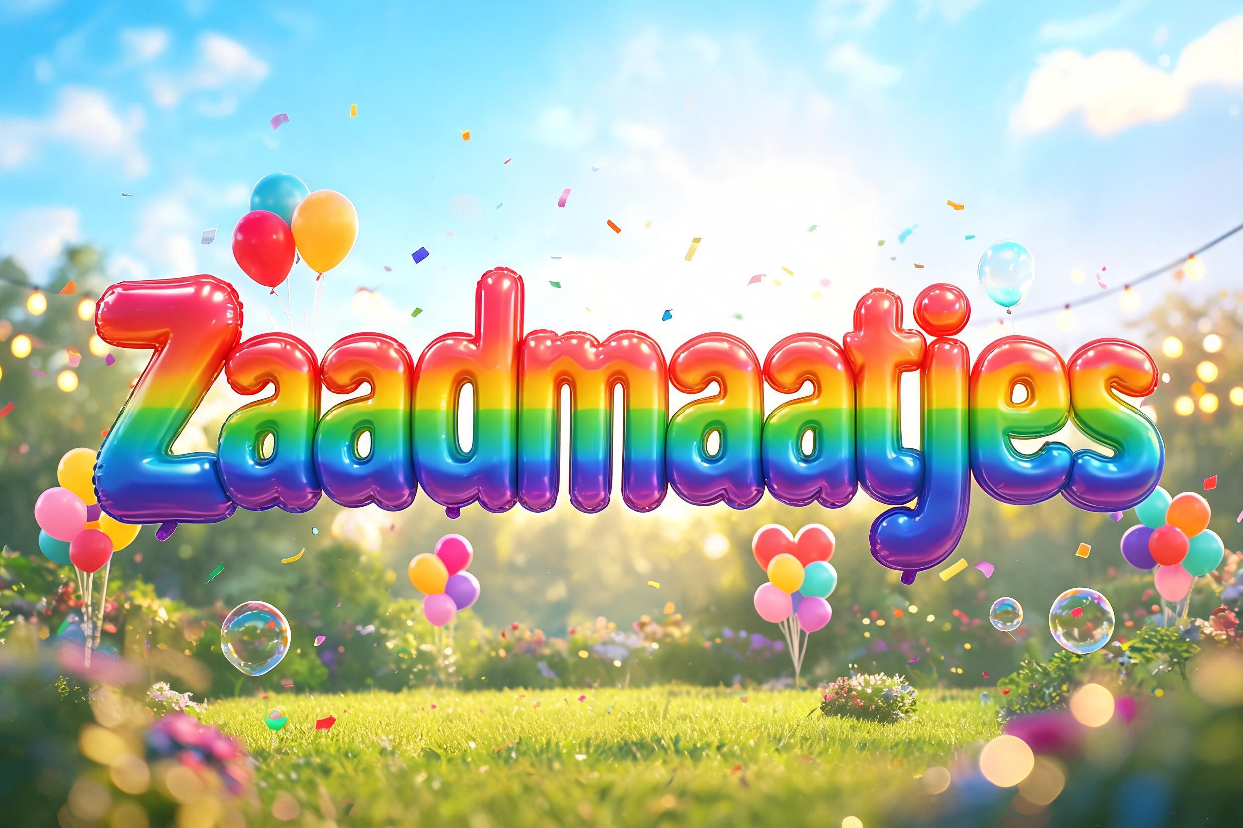 "Zaadmaatjes" — Rainbow | AI Text Effect Generator
