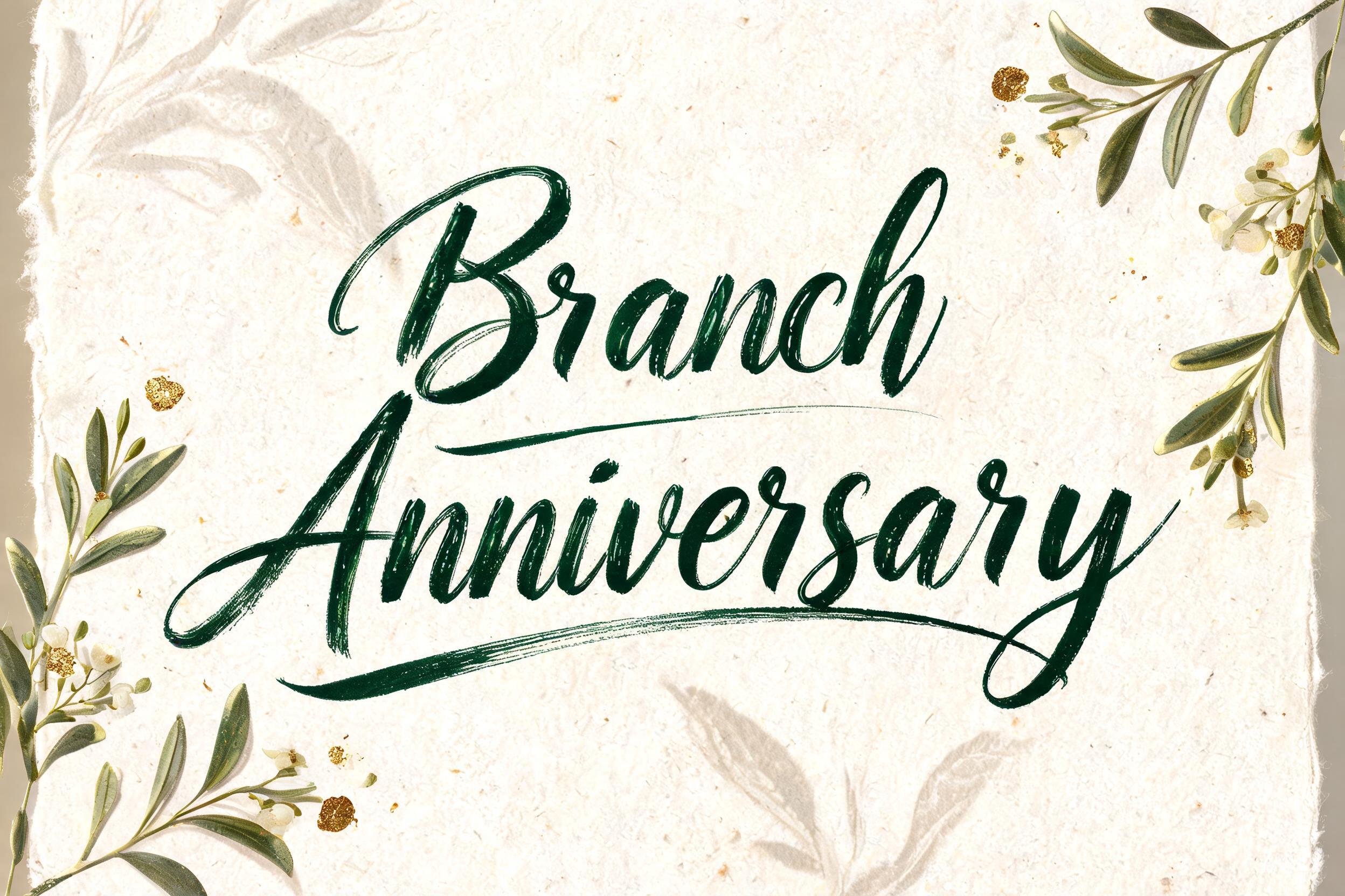 "Branch Anniversary" — Brush Stroke | AI Text Effect Generator