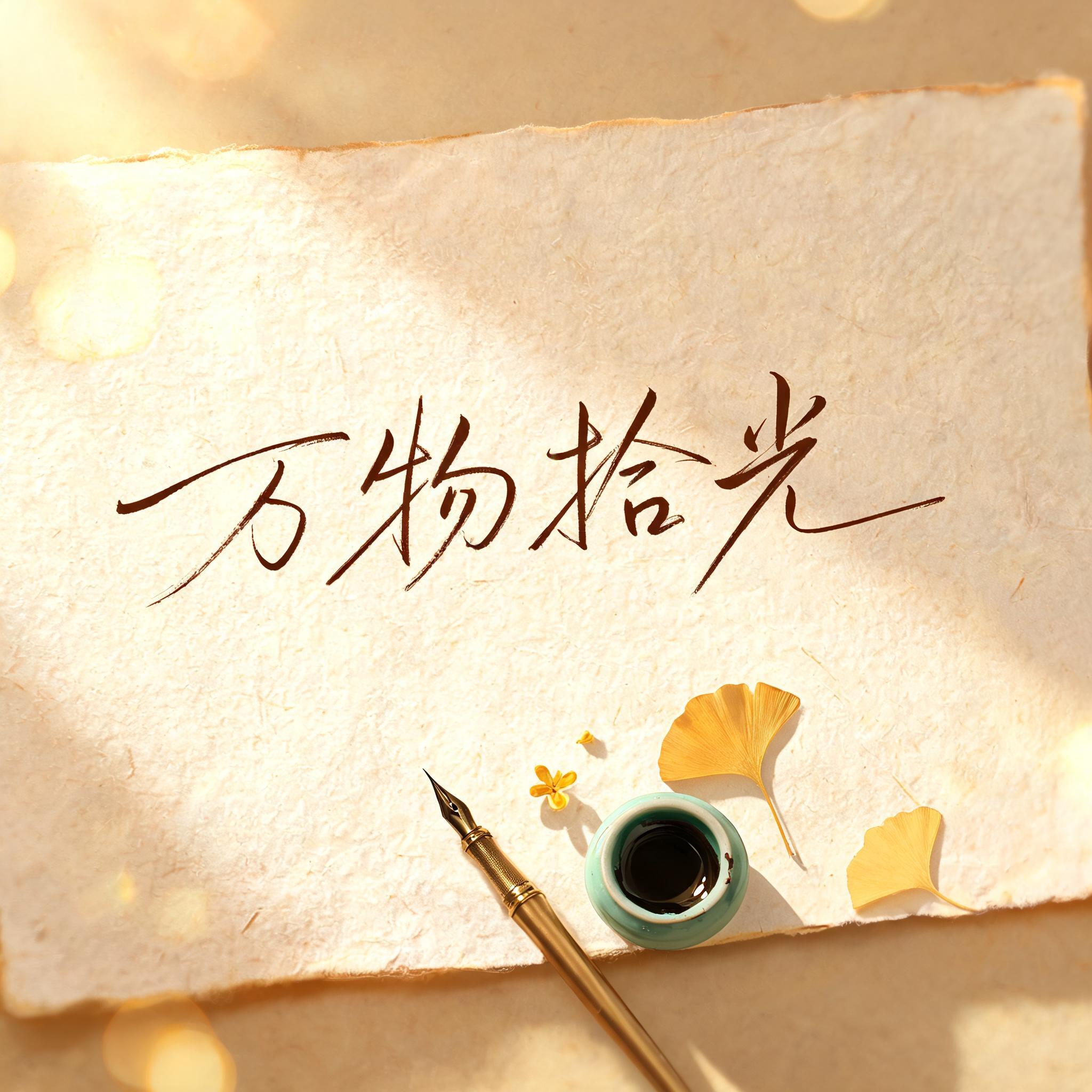 "万物拾光" — Handwritten Script | AI Text Effect Generator