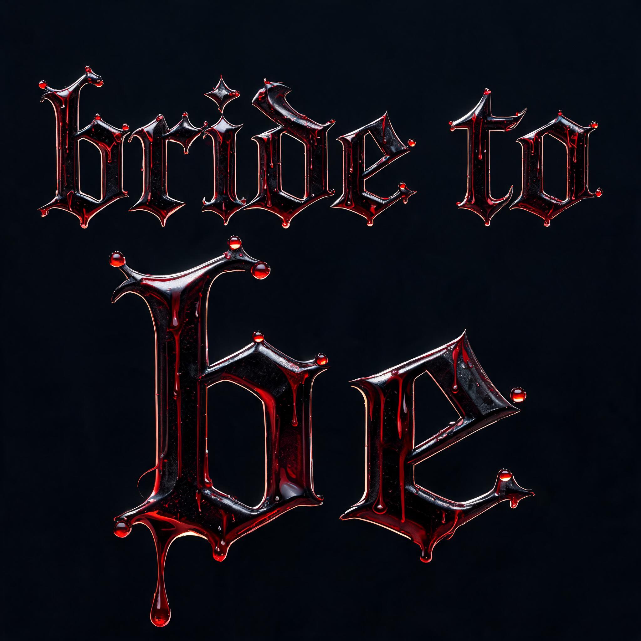 "bride to be" — Drip Font Blood | AI Text Effect Generator