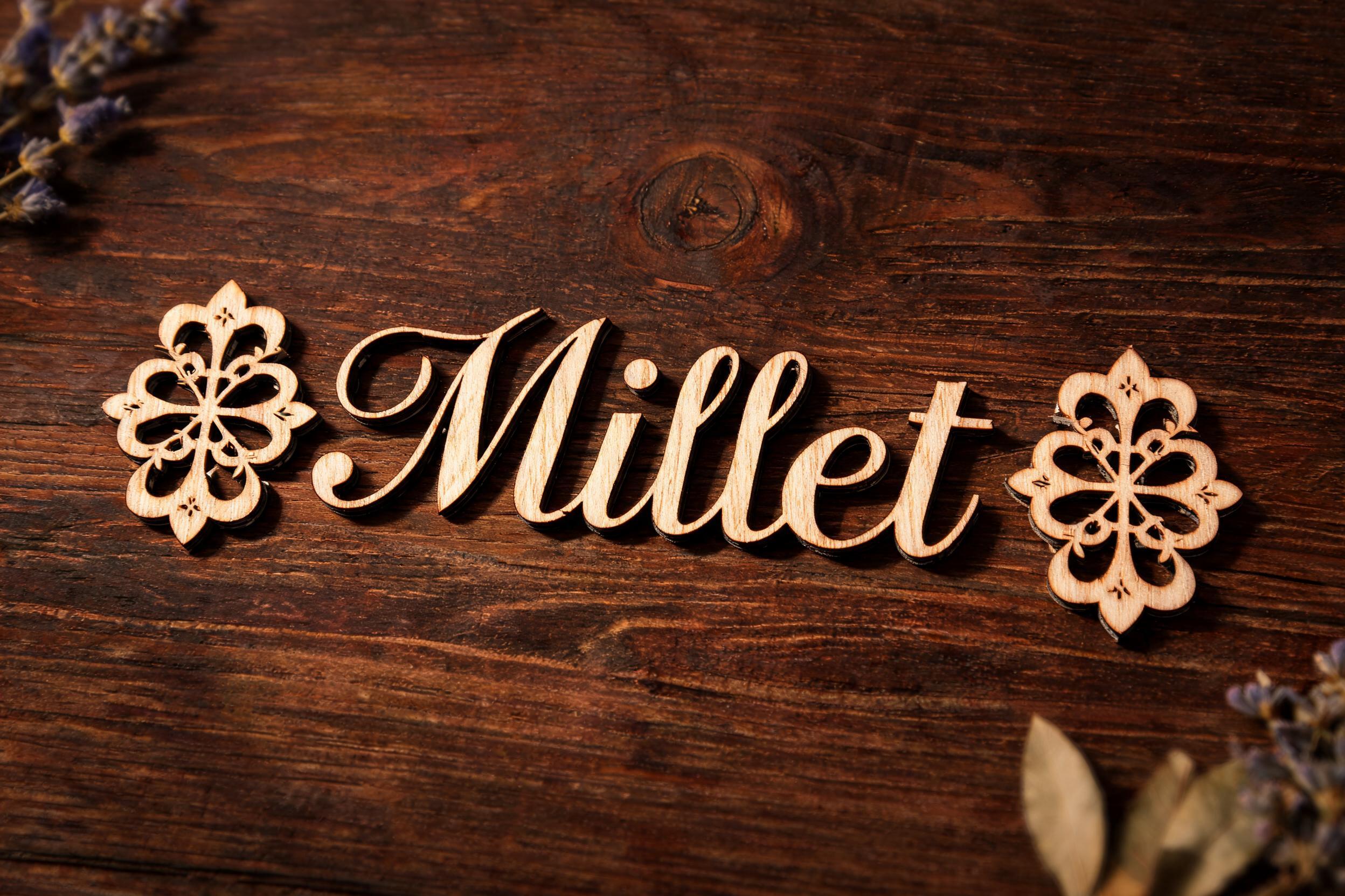 "❦ 𝓜𝓲𝓵𝓵𝓮𝓽 ❦" — Laser Cut | AI Text Effect Generator