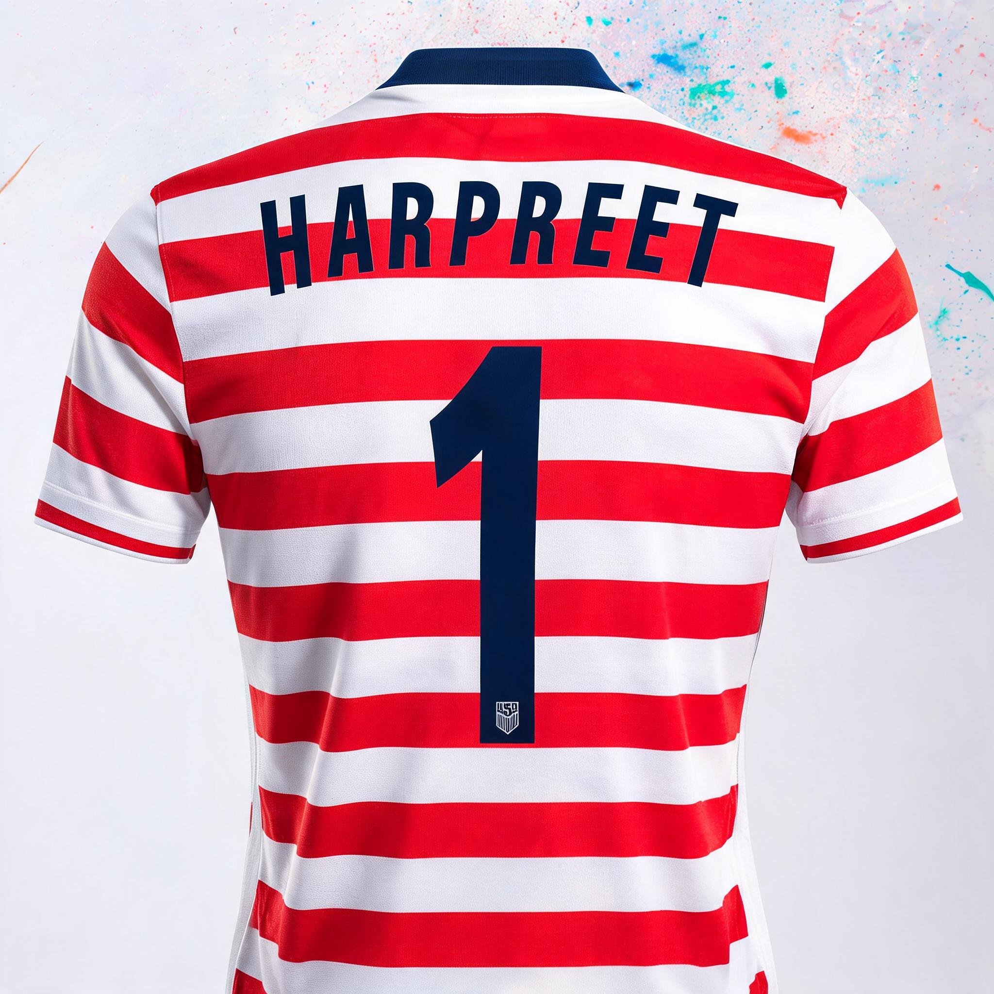 "HARPREET
1" — Sports Football | AI Text Effect Generator