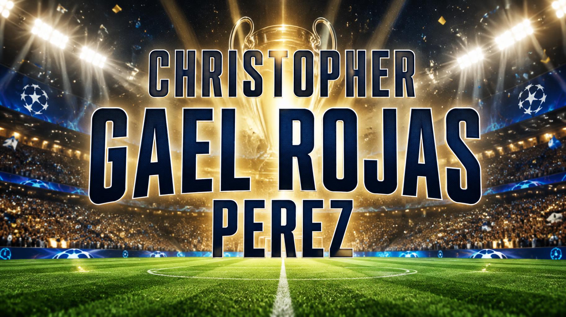 "Christopher Gael Rojas Perez" — Sports Football | AI Text Effect Generator