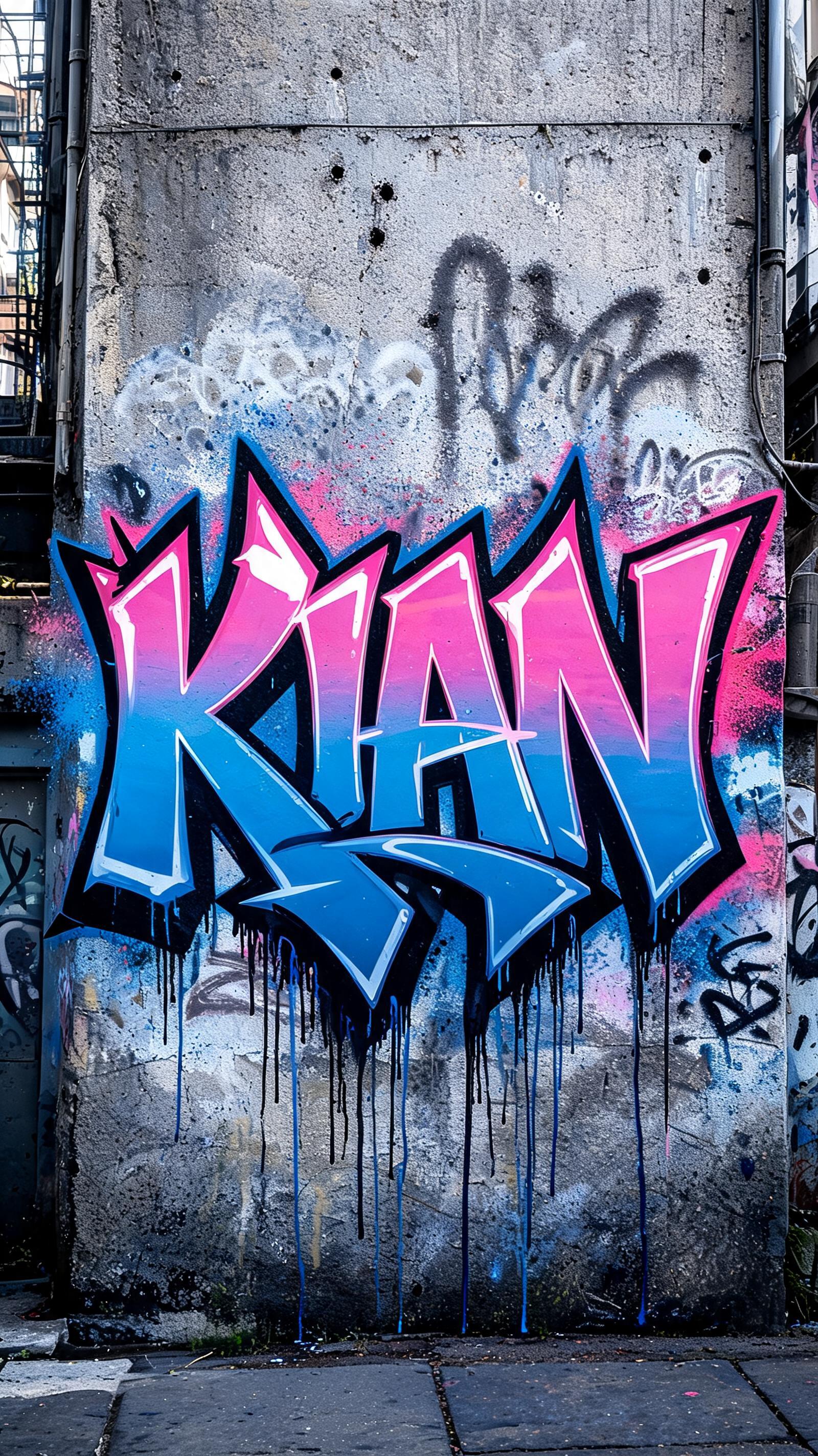 "Kian" — Graffiti | AI Text Effect Generator