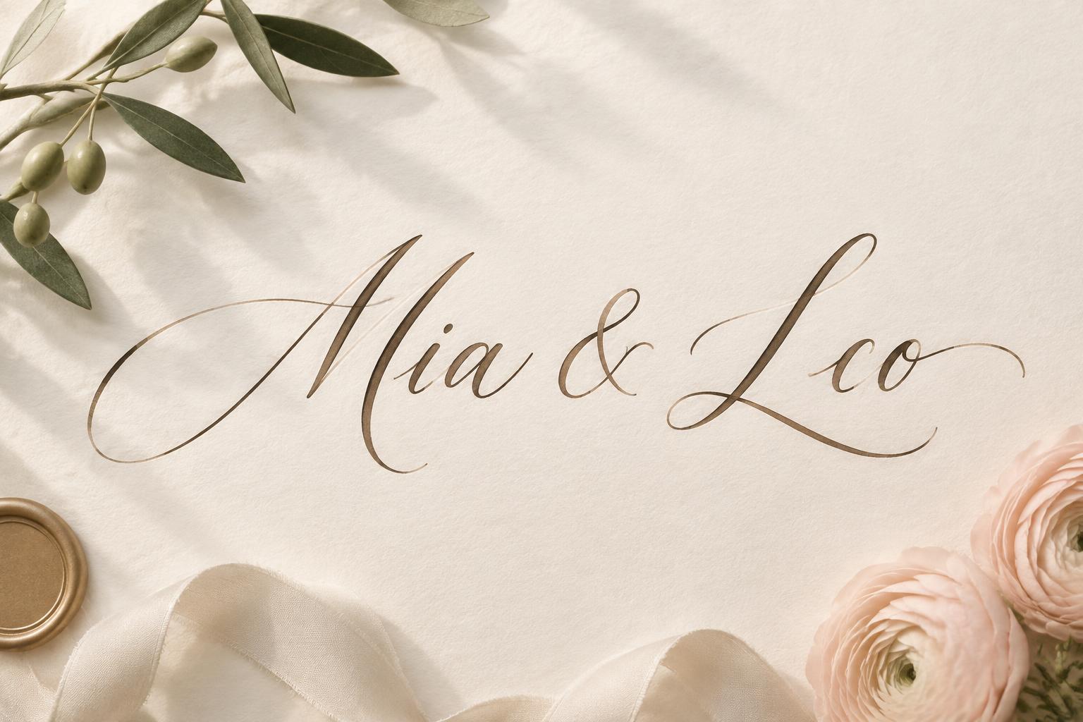 "Mia & Lco" —  | AI Text Effect Generator