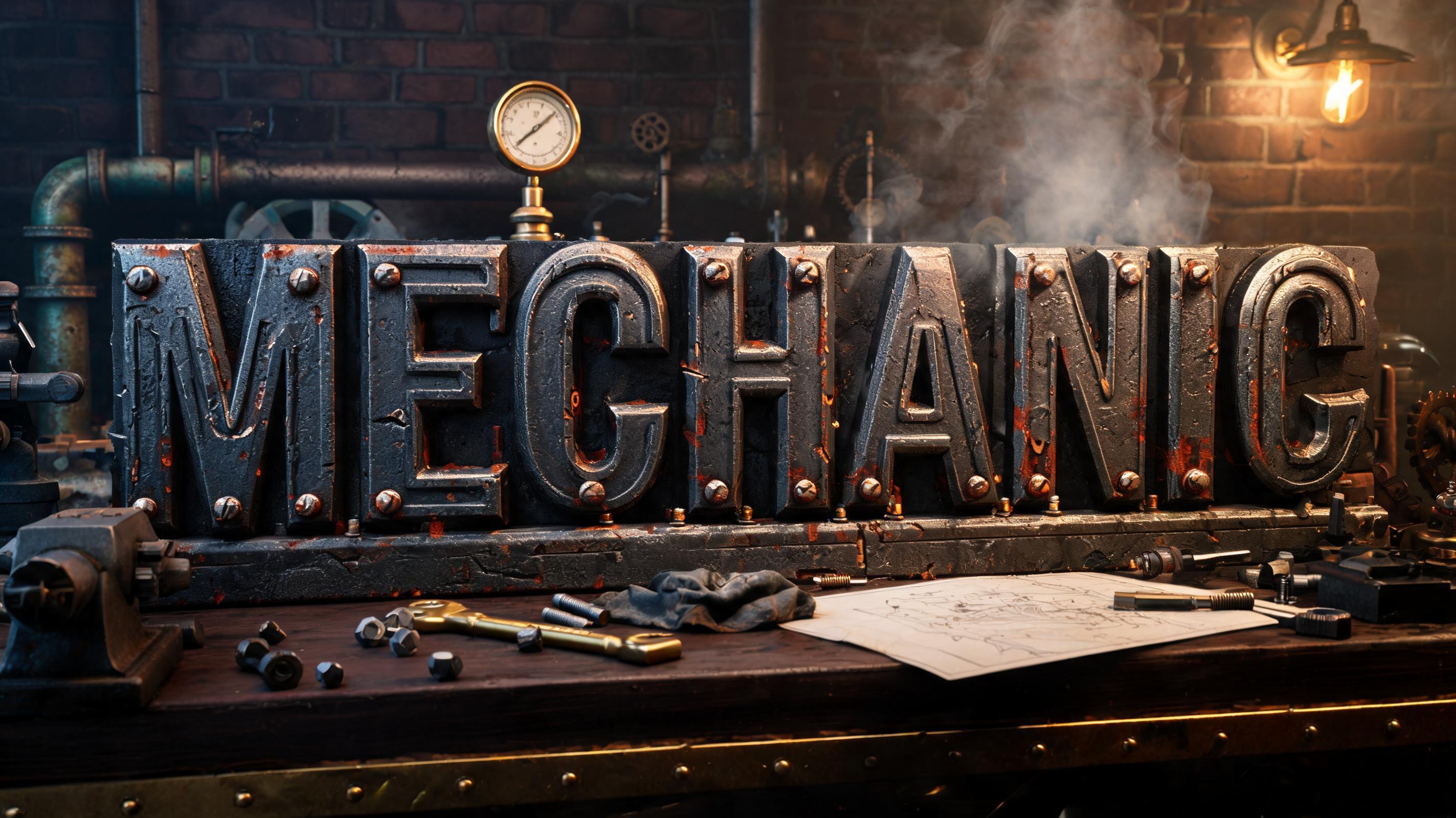 "Mechanic" — Steampunk | AI Text Effect Generator