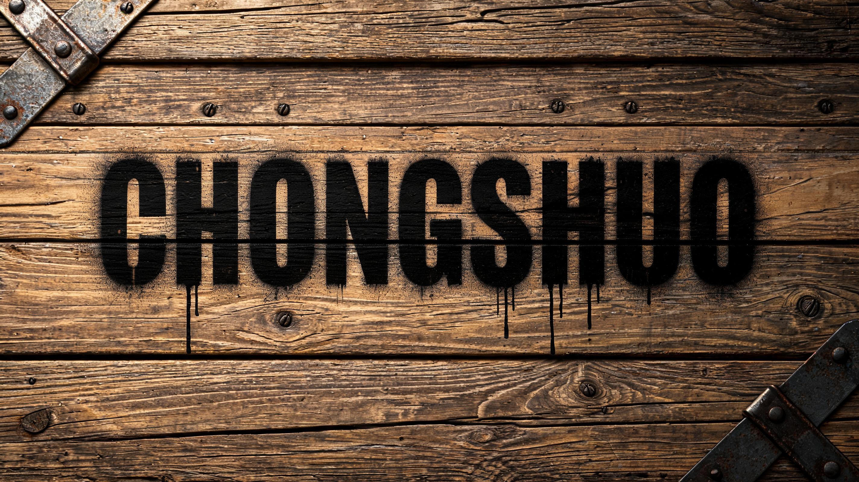 "CHONGSHUO" — Stencil | AI Text Effect Generator