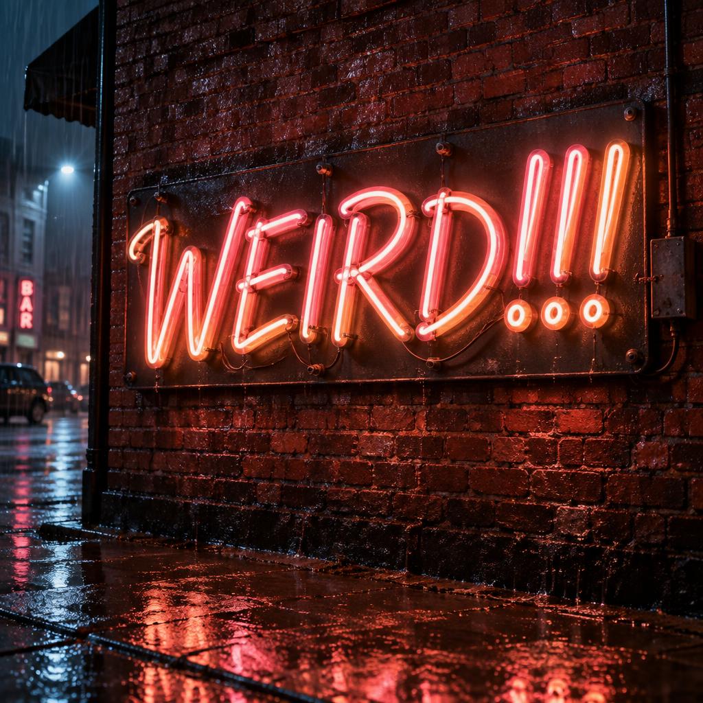 "WEIRD!!!" — Neon Sign | AI Text Effect Generator