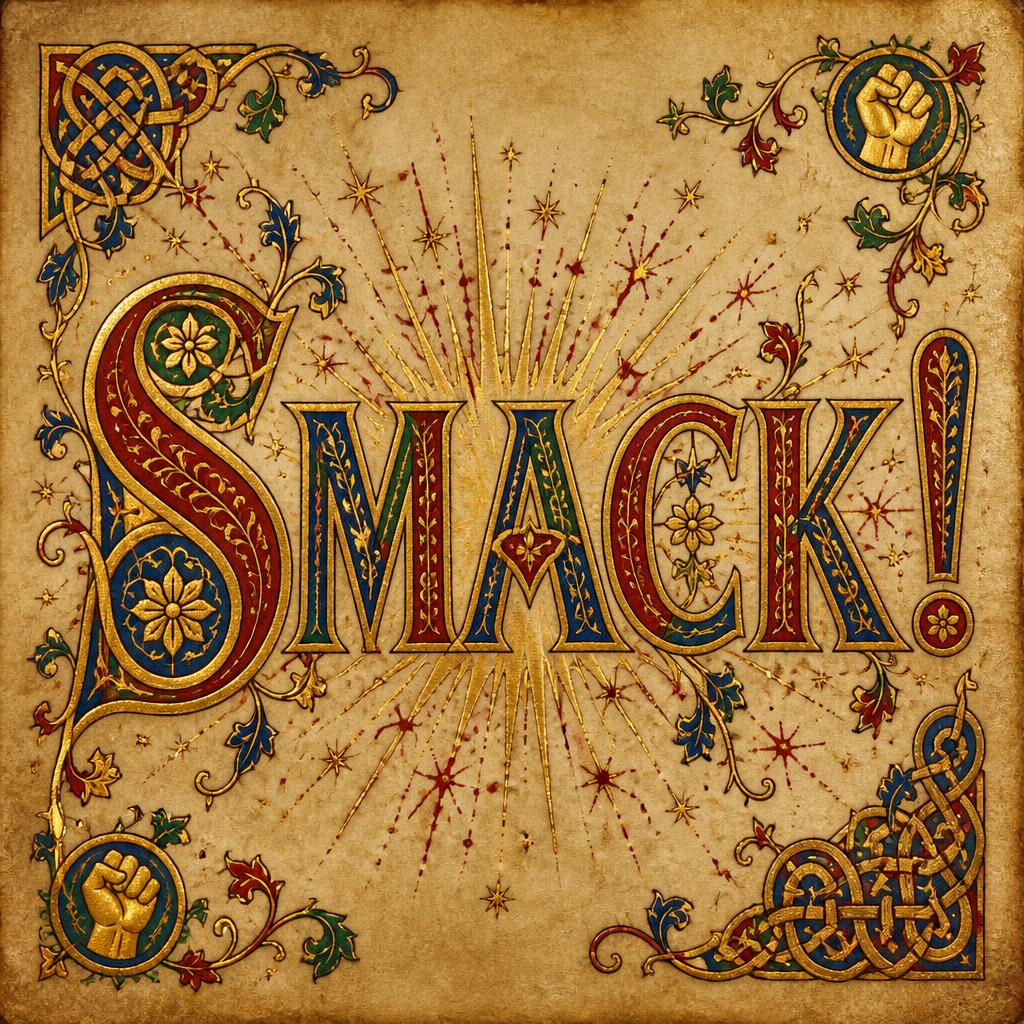 "Smack!" — Medieval | AI Text Effect Generator