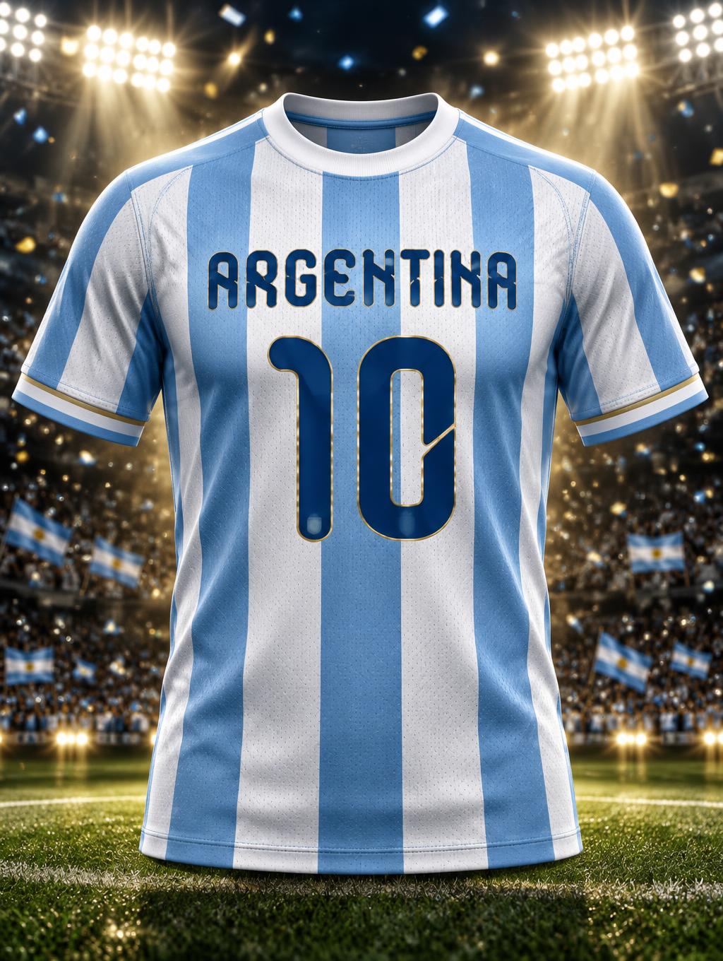 "10
ARGENTINA" — Sports Football | AI Text Effect Generator