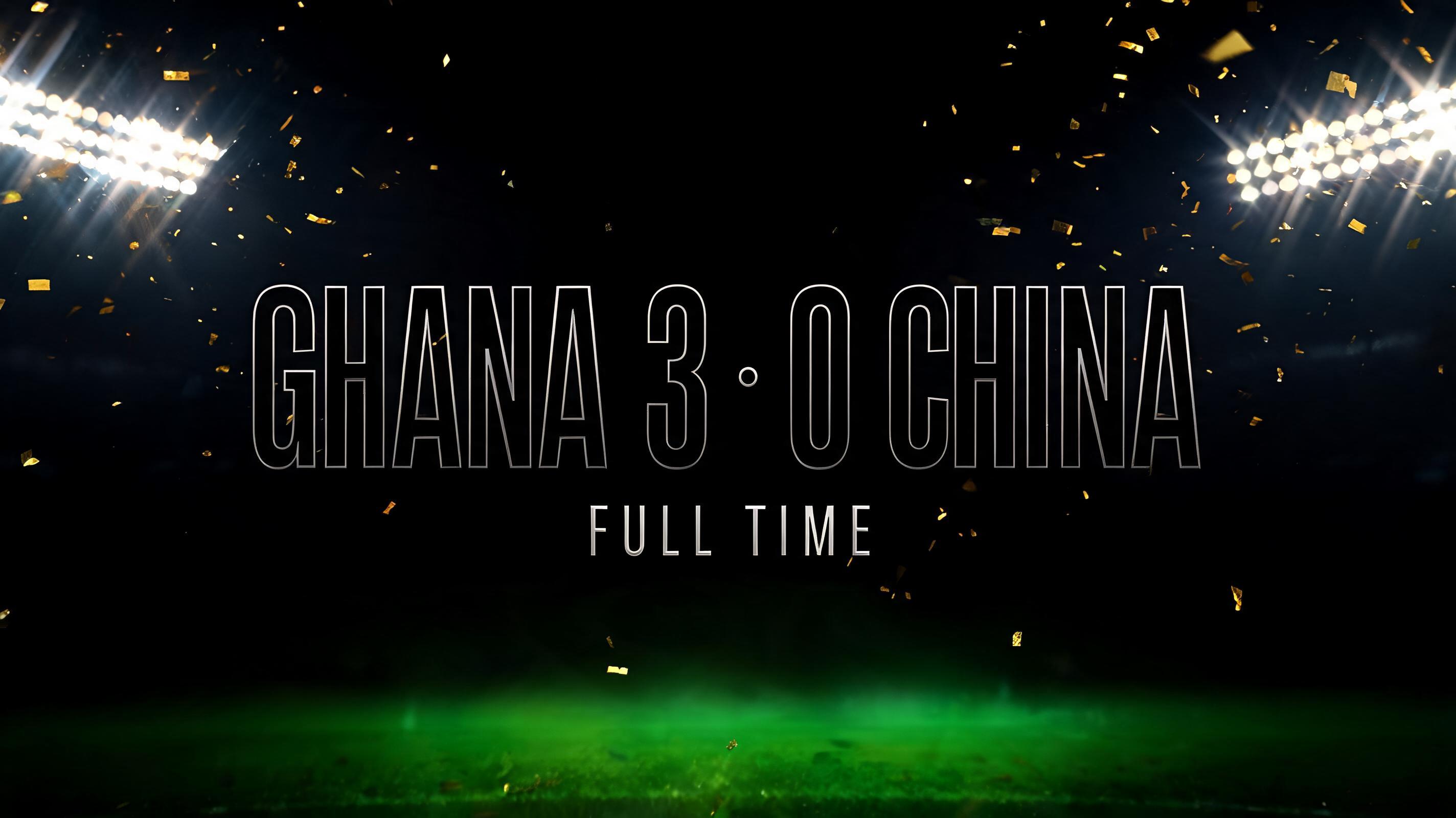 "Ghana 3
China 0
FULL TIME" — Sports Football | AI Text Effect Generator