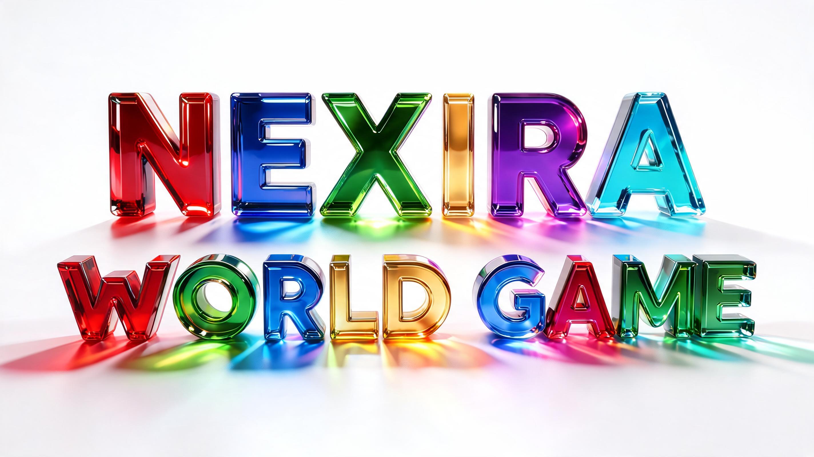 "Nexira 
World Game " — Glass Color | AI Text Effect Generator