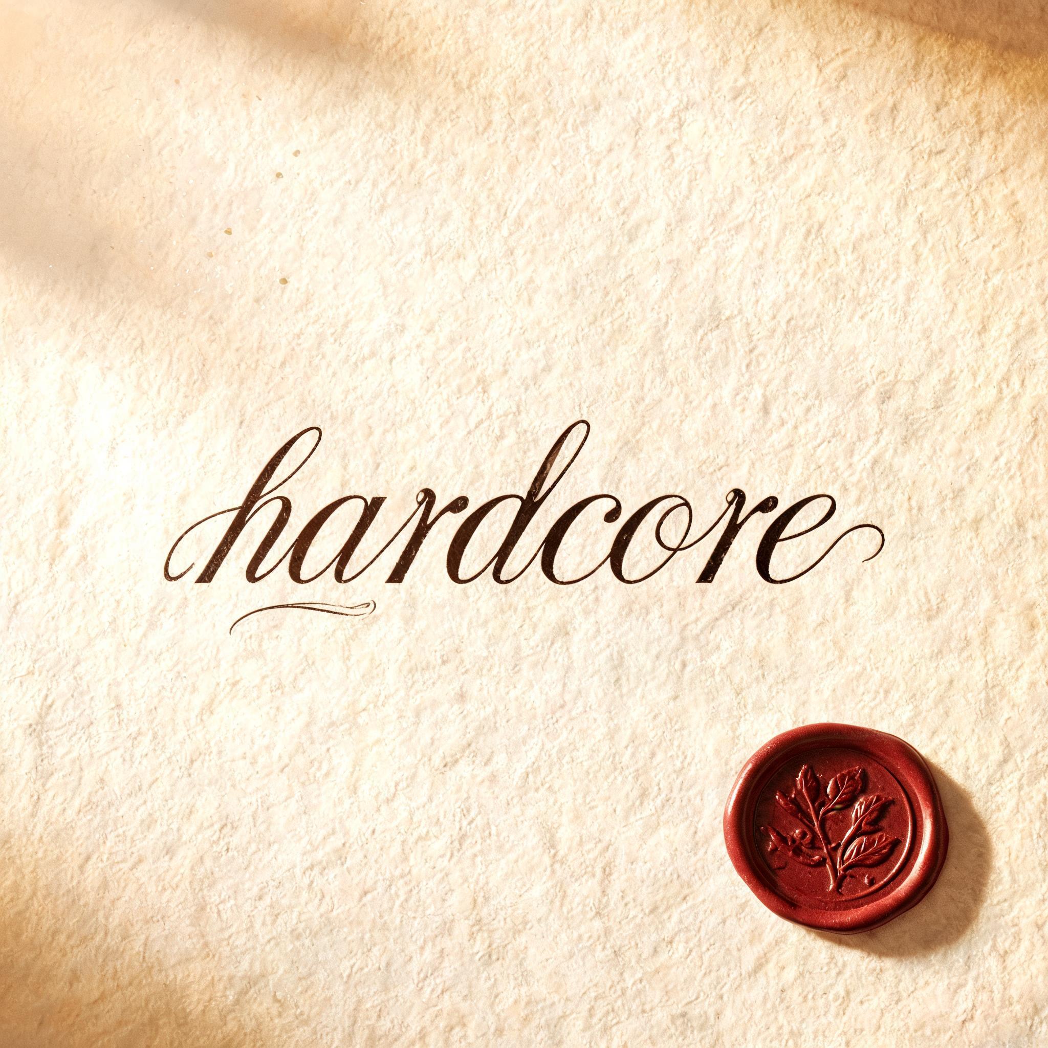 "hardcore" — Handwritten Script | AI Text Effect Generator