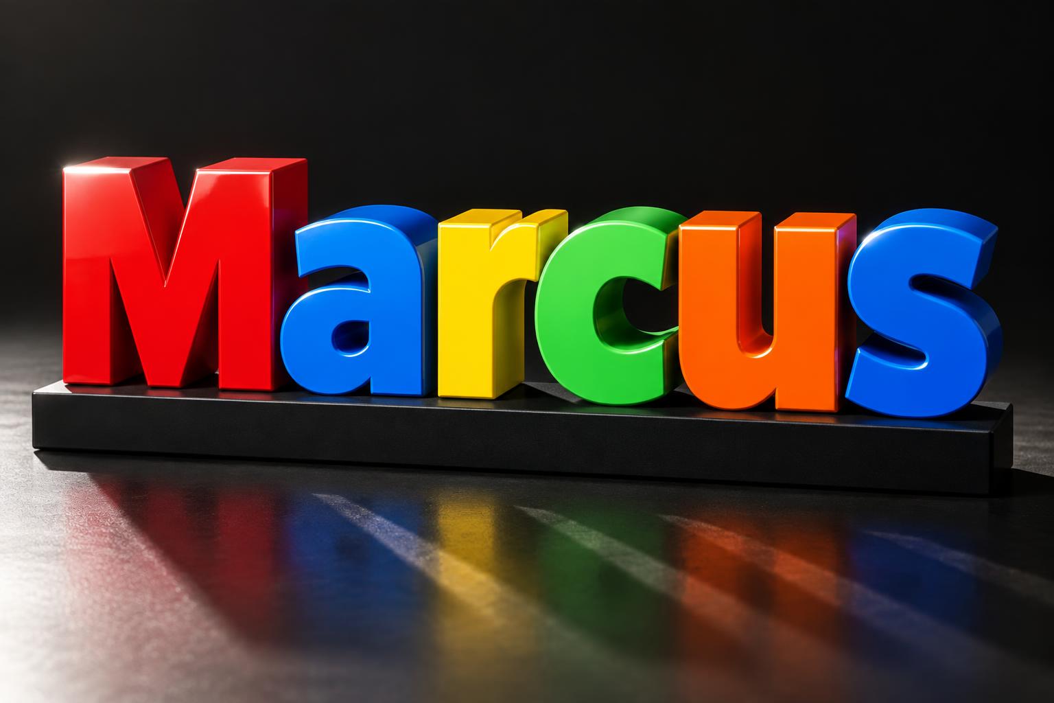"Marcus" — 3d Bold | AI Text Effect Generator