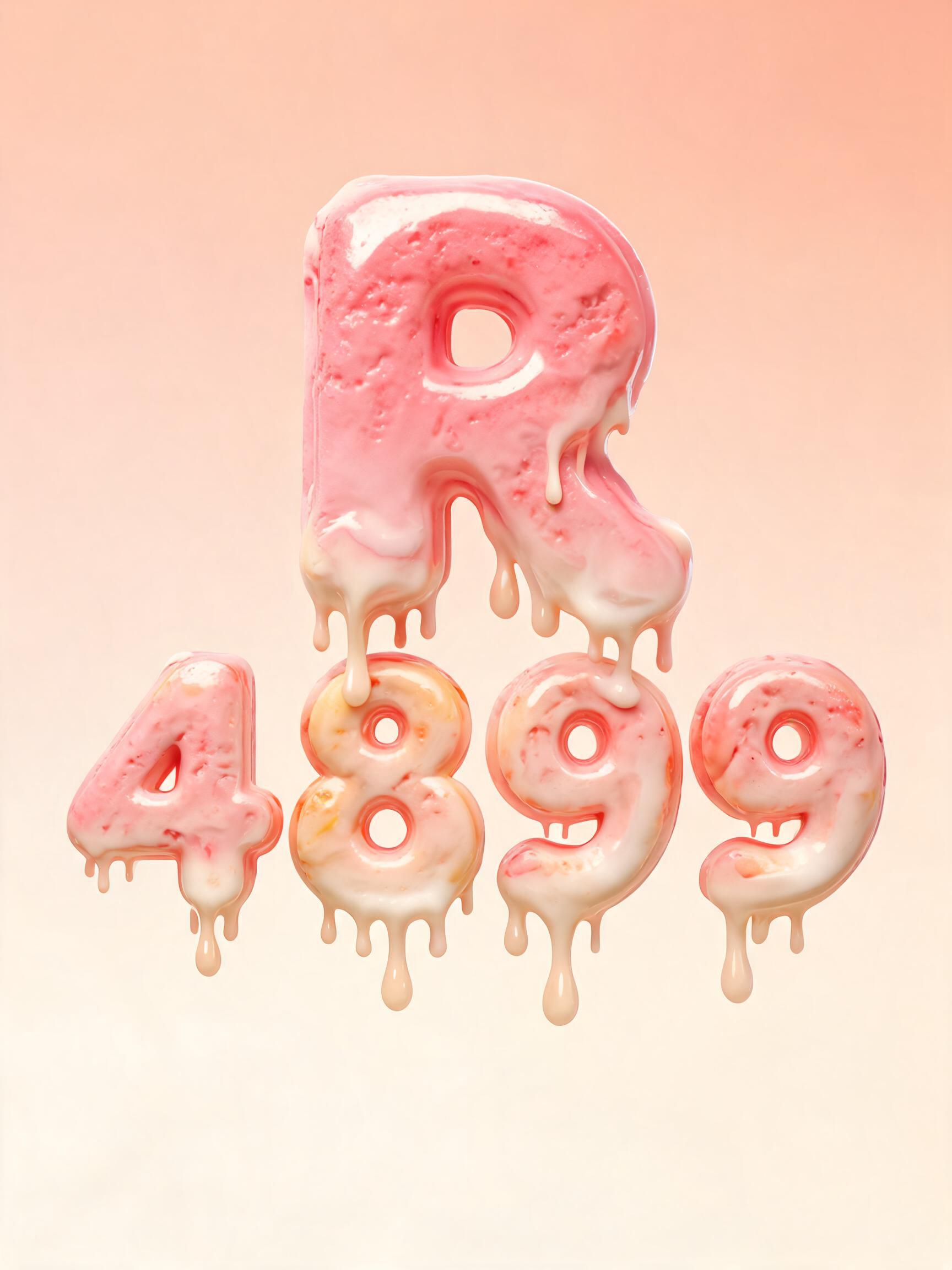 "R 4899
" — Drip Font Ice text effect