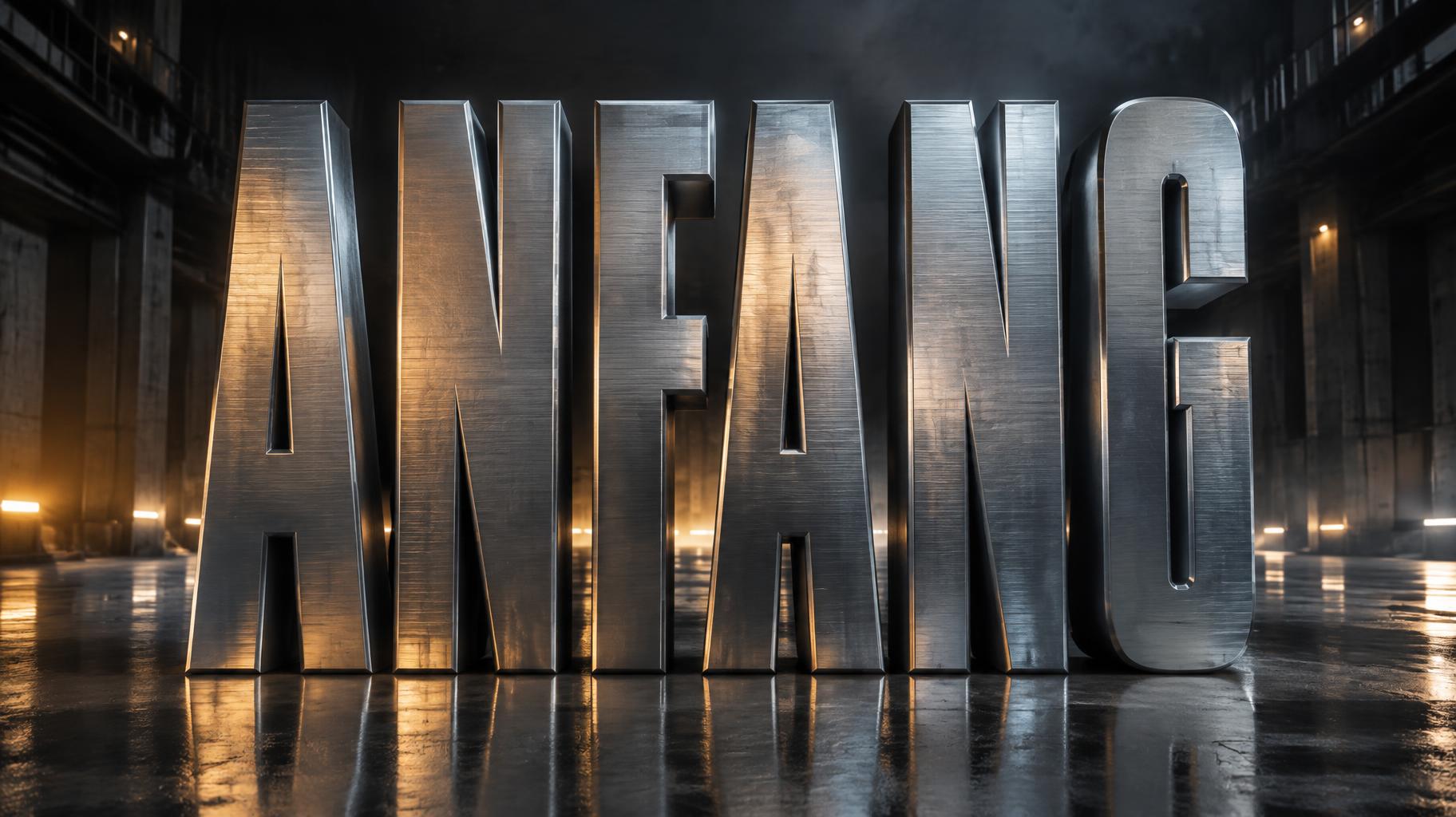 "ANFANG" — Metallic | AI Text Effect Generator