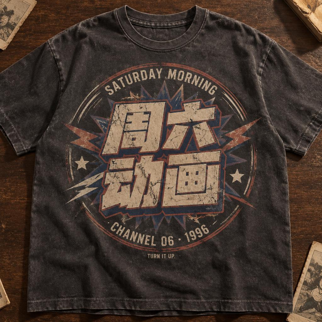 "周六
动画
SATURDAY MORNING
CHANNEL 06 · 1996
TURN IT UP." — Vintage | AI Text Effect Generator