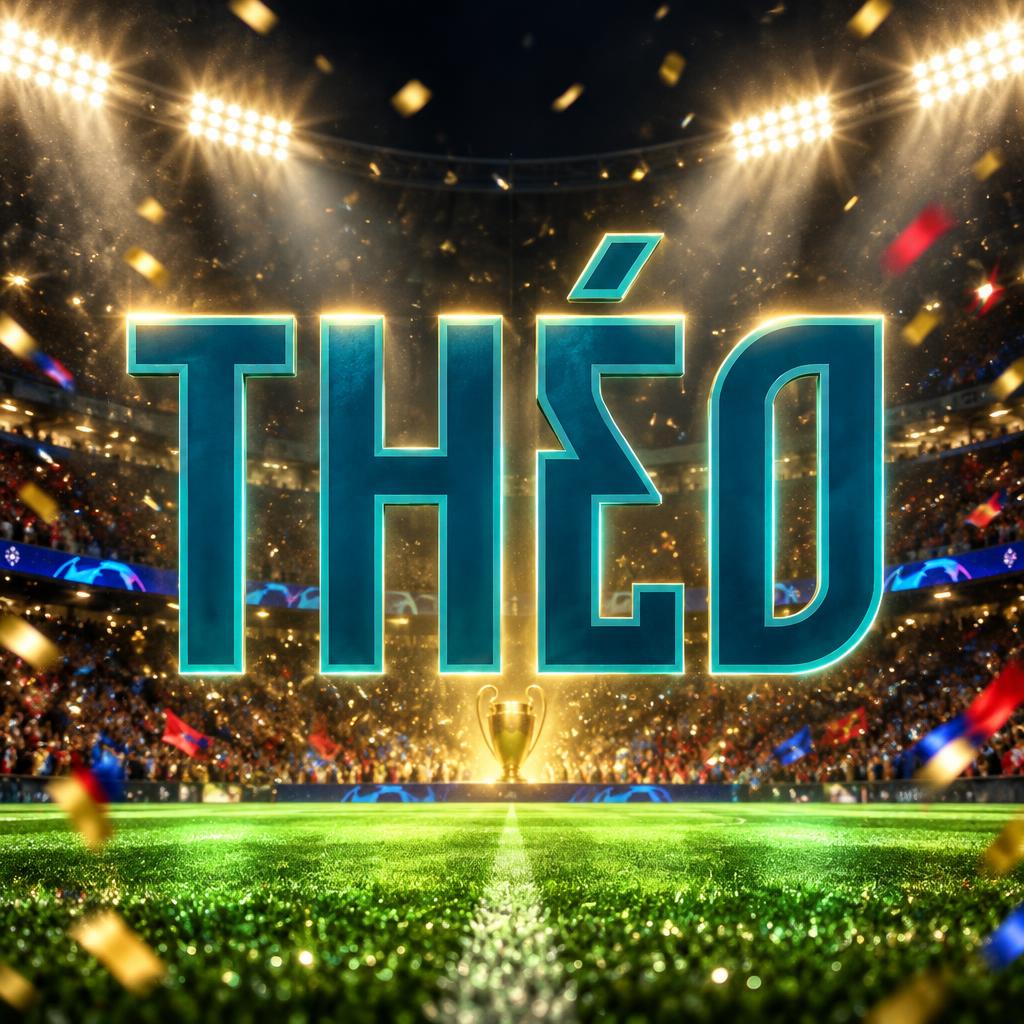 "THÉO" — Sports Football | AI Text Effect Generator