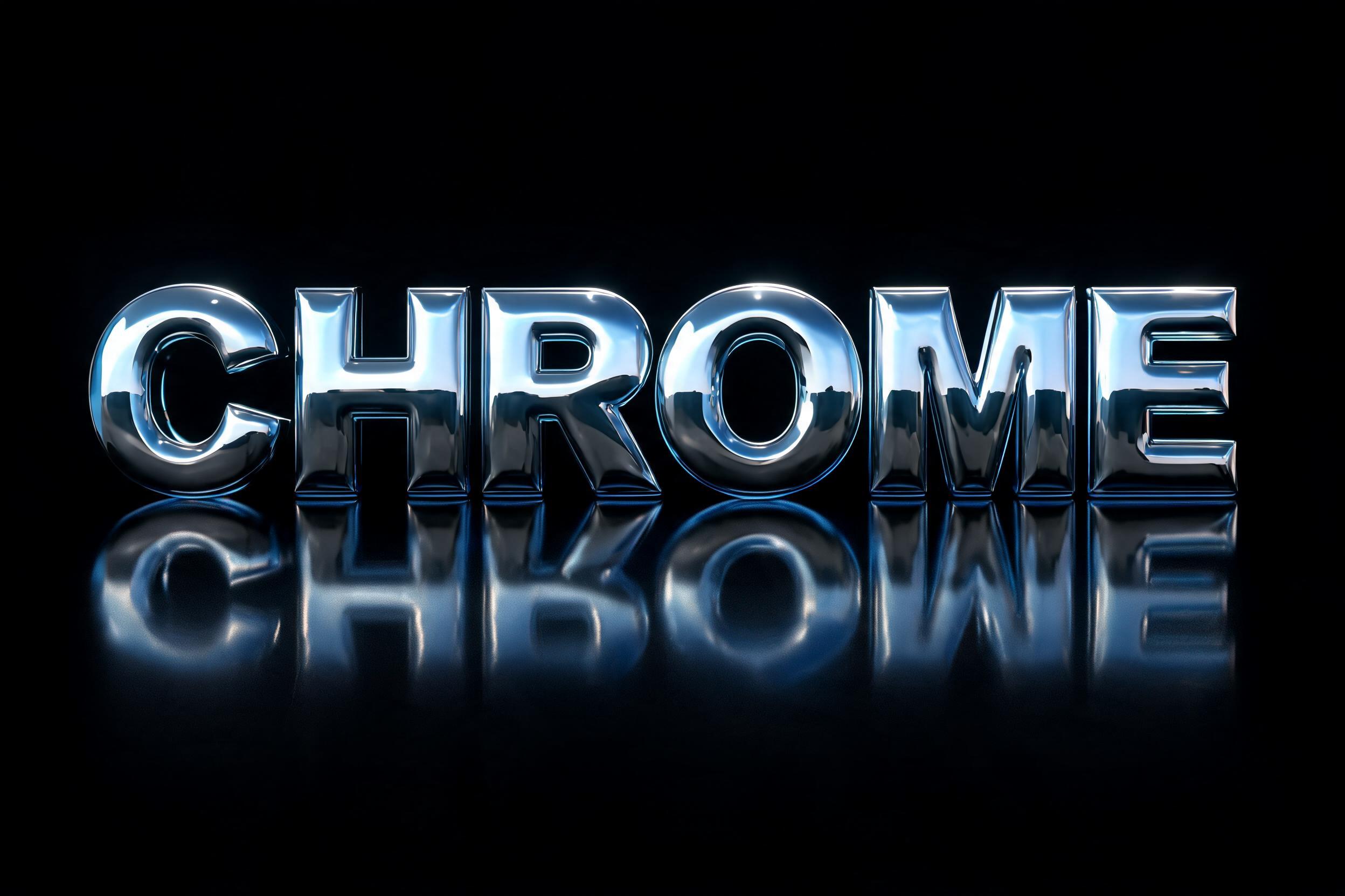 "CHROME" — Cyberpunk Chrome | AI Text Effect Generator