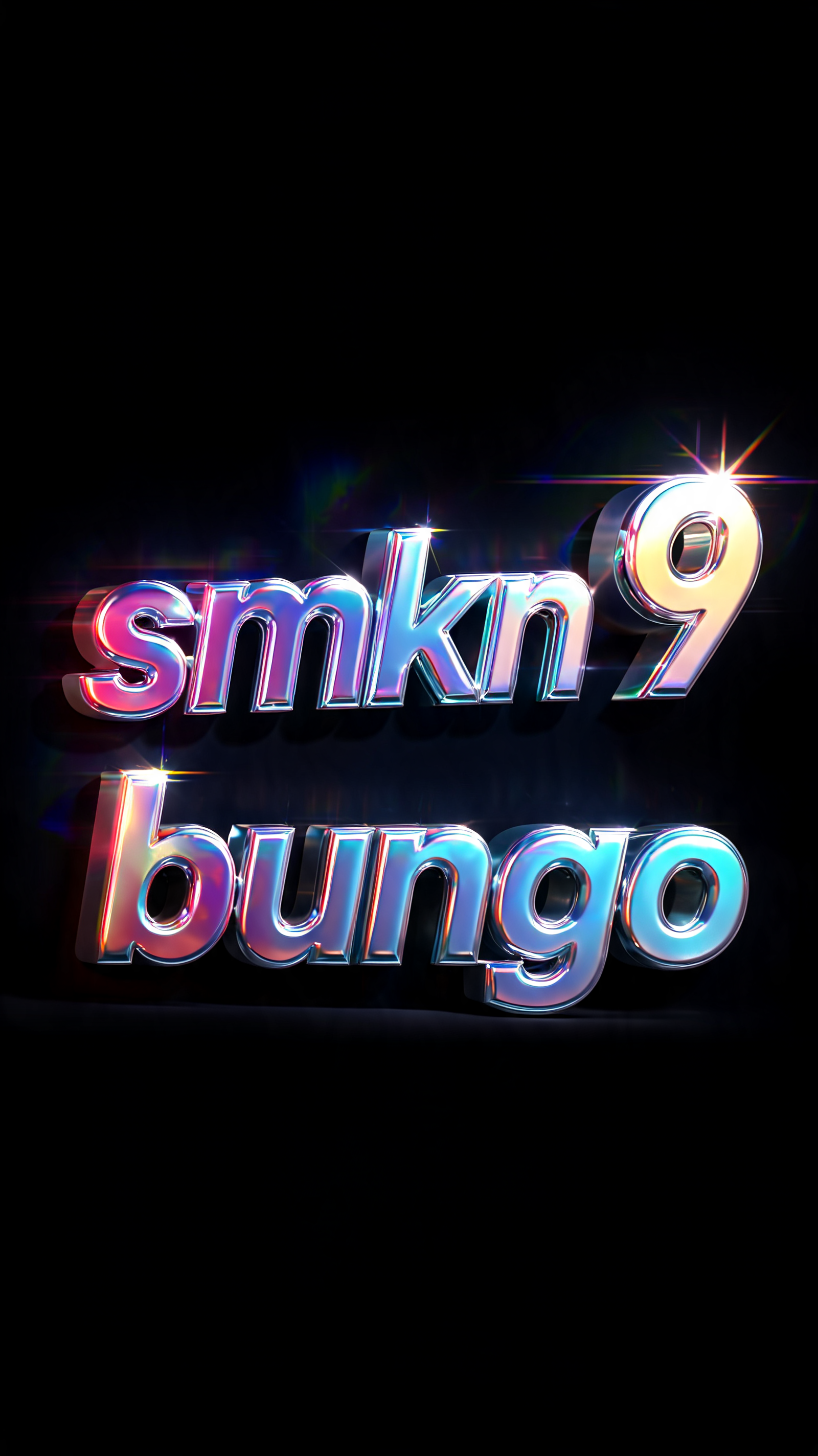 "smkn 9 bungo
" — 3d Bold Holographic text effect