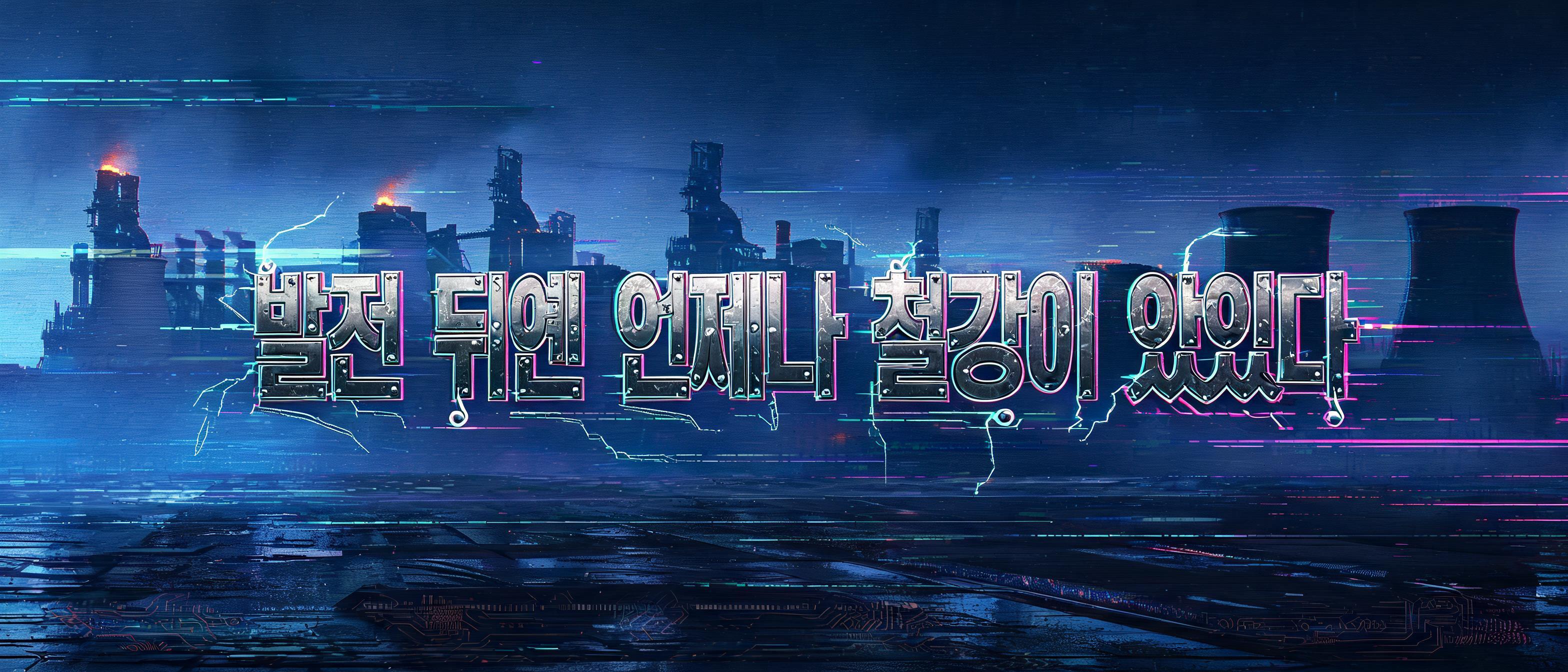 "발전 뒤엔 언제나 철강이 있었다" — Cyberpunk | AI Text Effect Generator