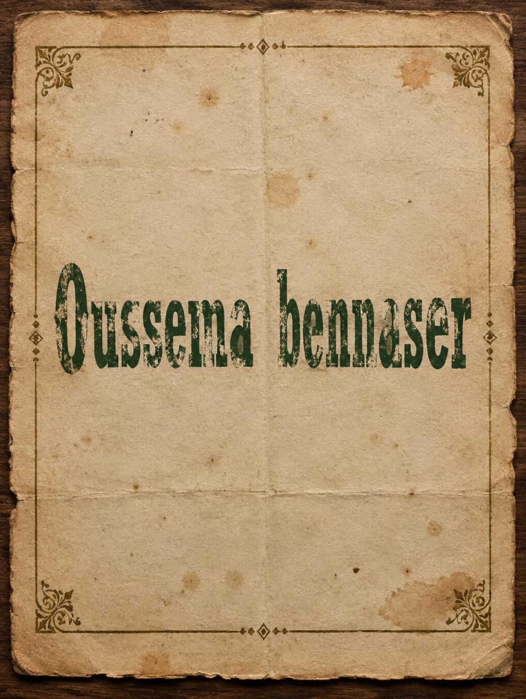 "Oussema bennaser" — Vintage | AI Text Effect Generator