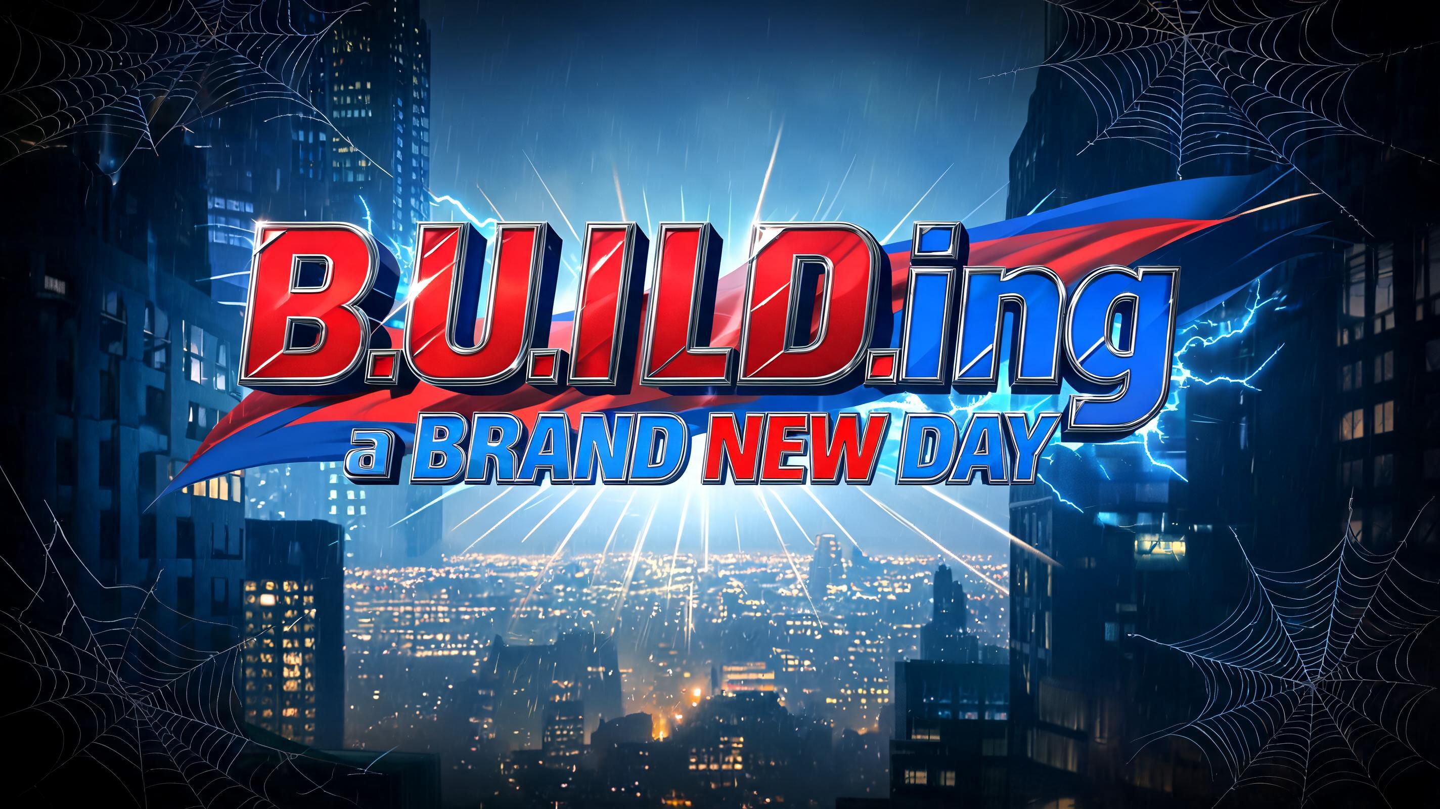 "B.U.I.L.D.ing
a BRAND NEW DAY" — Spider Hero | AI Text Effect Generator