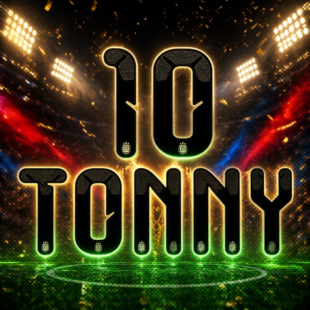 "10 Tonny" — Sports Football | AI Text Effect Generator