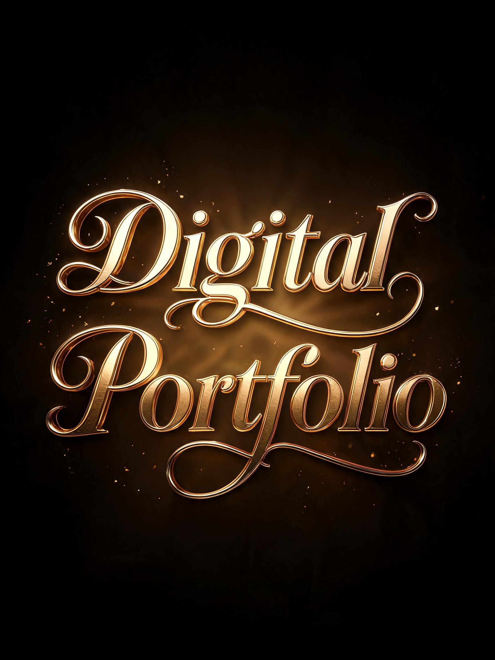 "Digital
Portfolio" — 3d Bold Gold | AI Text Effect Generator