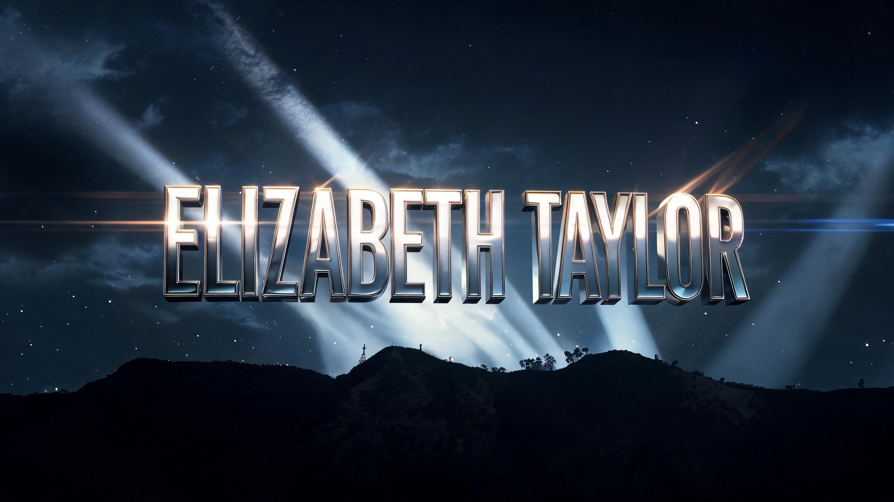 "ELIZABETH TAYLOR" — Cinematic Blockbuster | AI Text Effect Generator