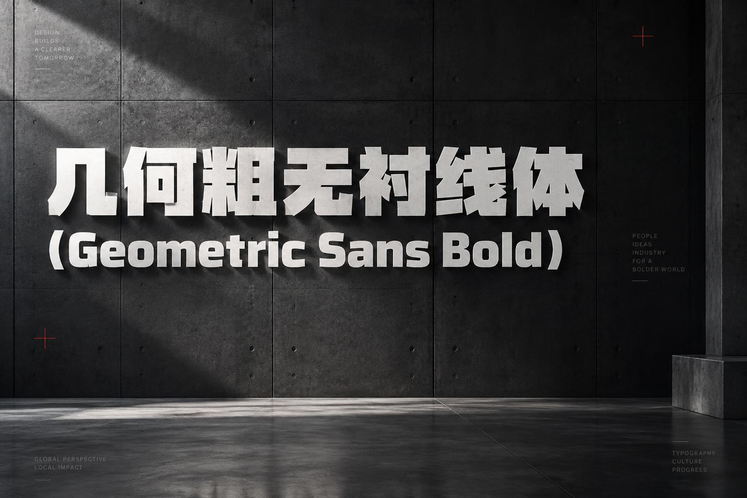 "几何粗无衬线体（Geometric Sans Bold）" —  | AI Text Effect Generator