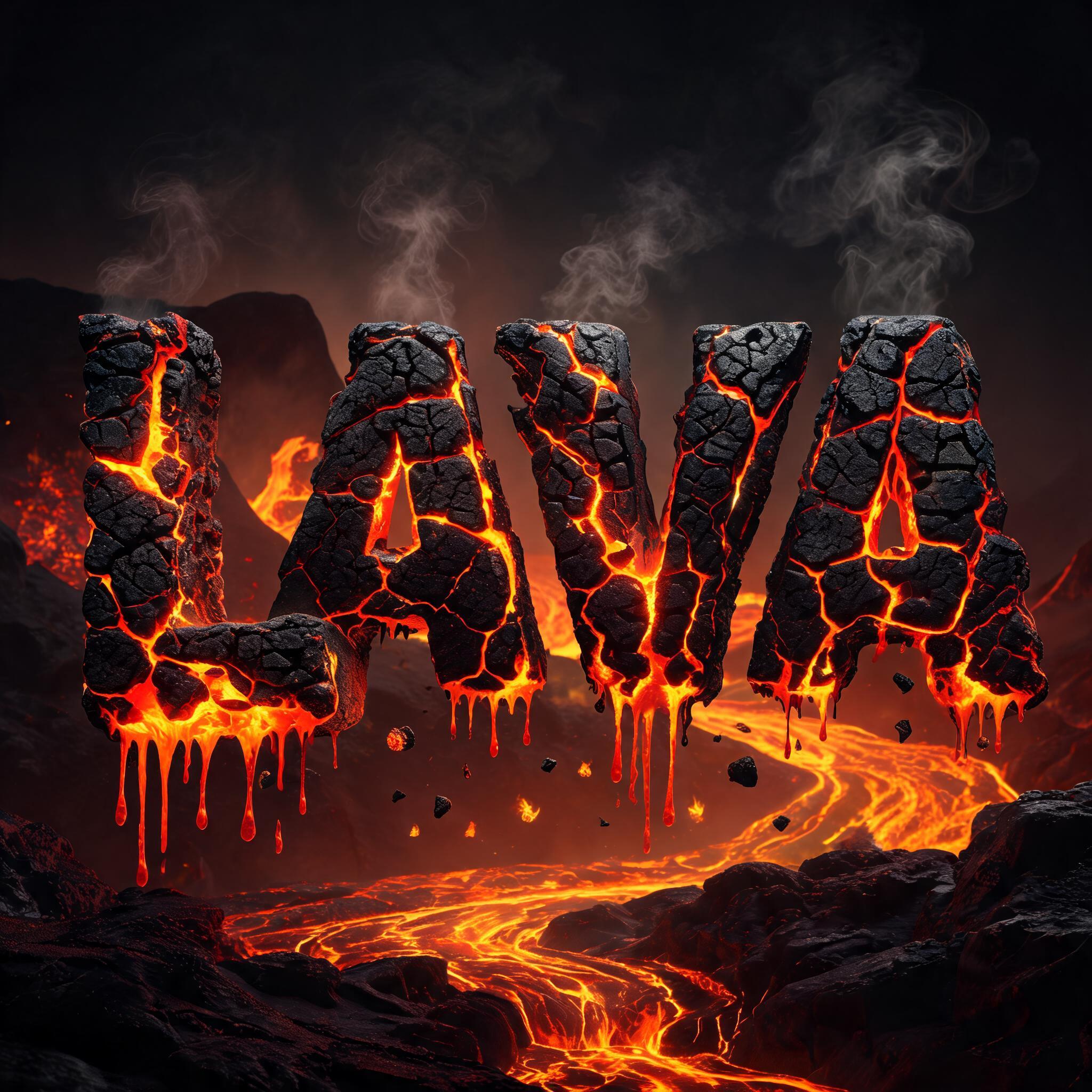 "Lava" — Fire Smoke | AI Text Effect Generator