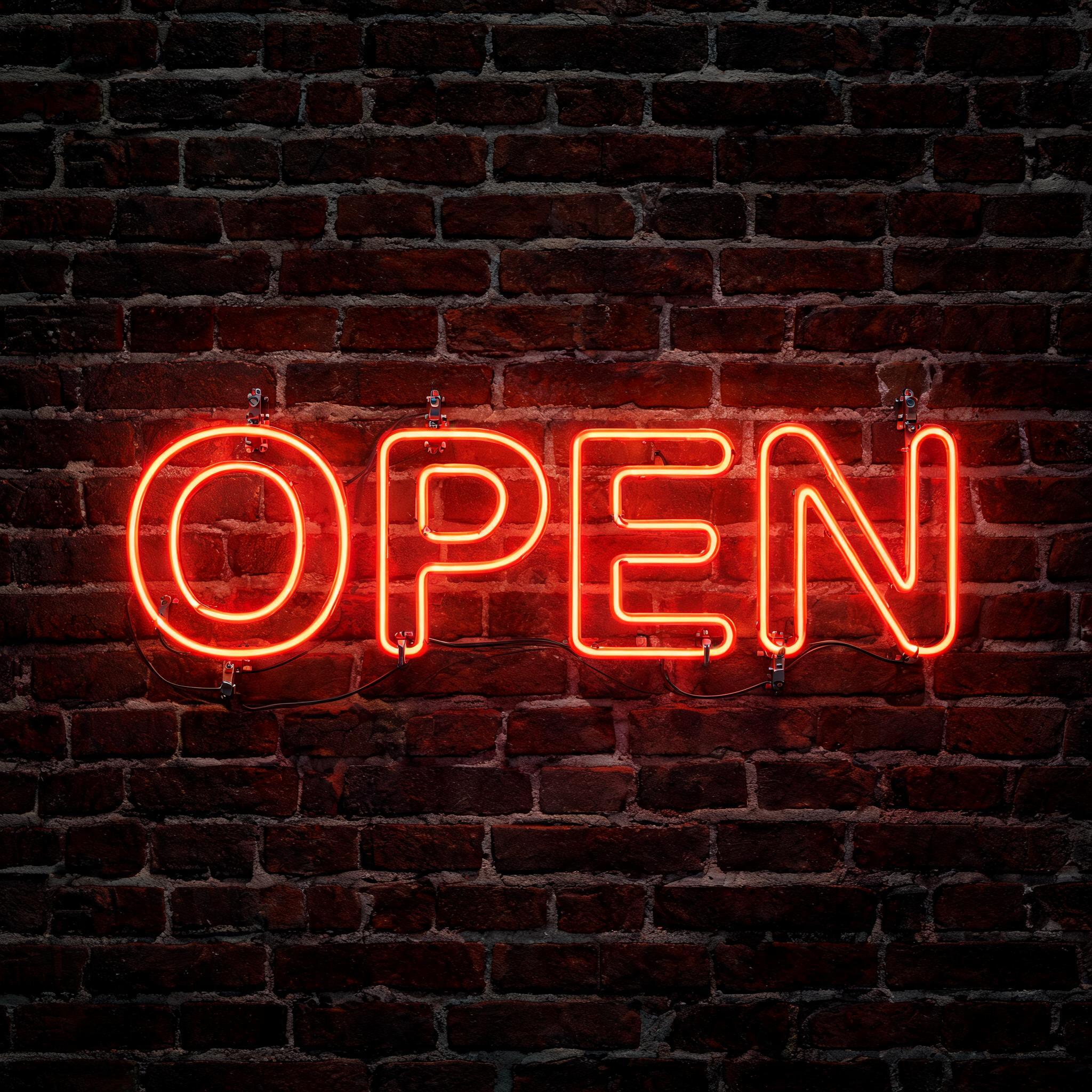 "OPEN" — Neon Glow | AI Text Effect Generator