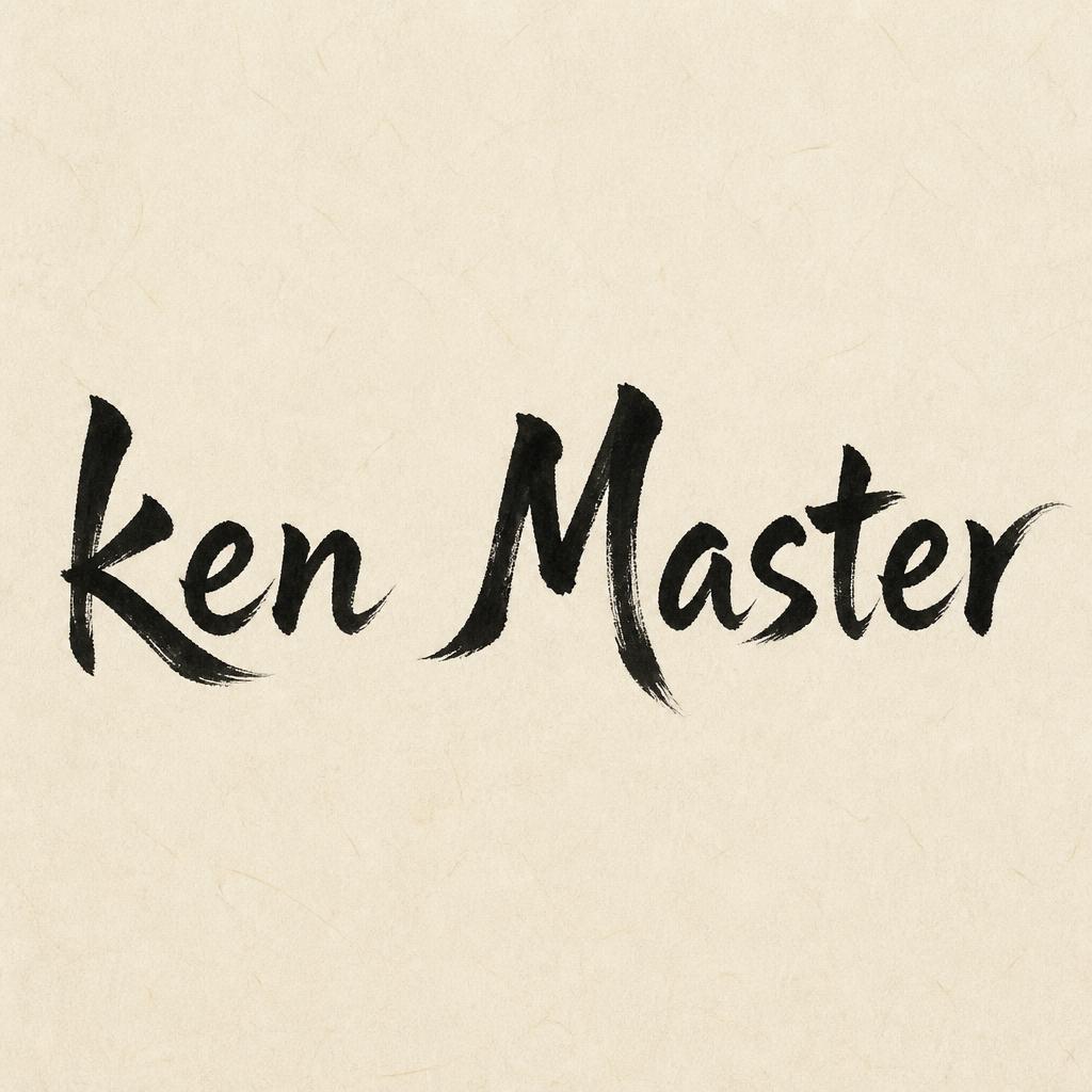 "ken Master" — Brush Japanese Ink | AI Text Effect Generator