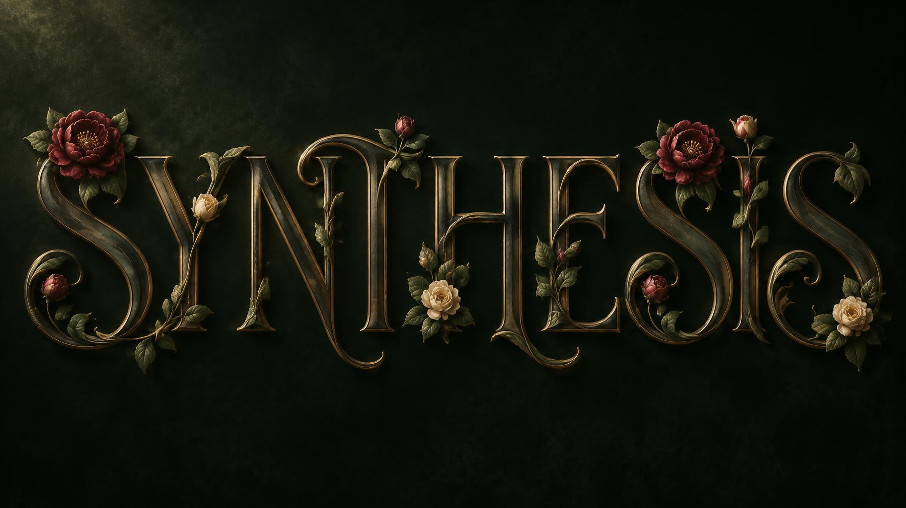 "SYNTHESIS" — Floral | AI Text Effect Generator