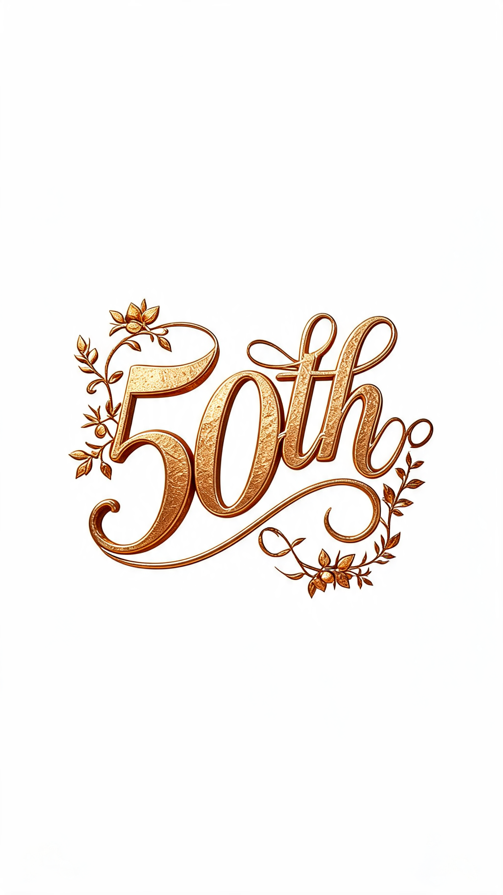 "50th" — Luxury Gold | AI Text Effect Generator