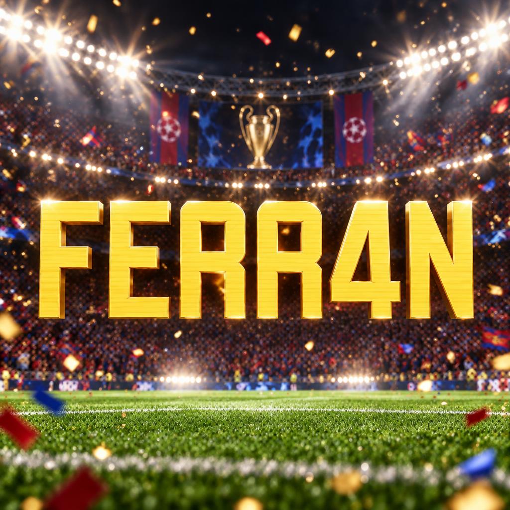 "FERRAN" — Sports Football | AI Text Effect Generator